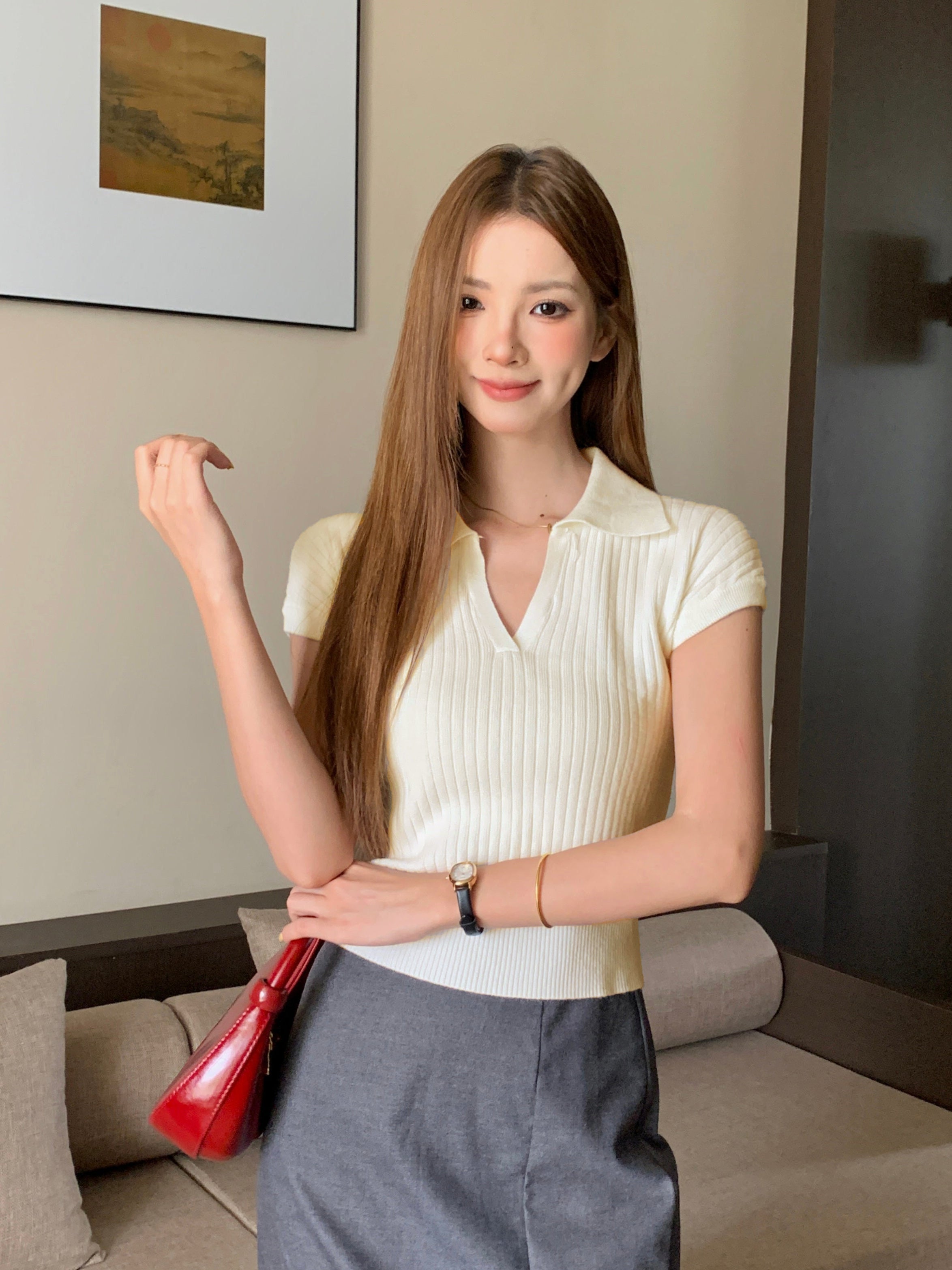 Mavuika Knitted Polo Top