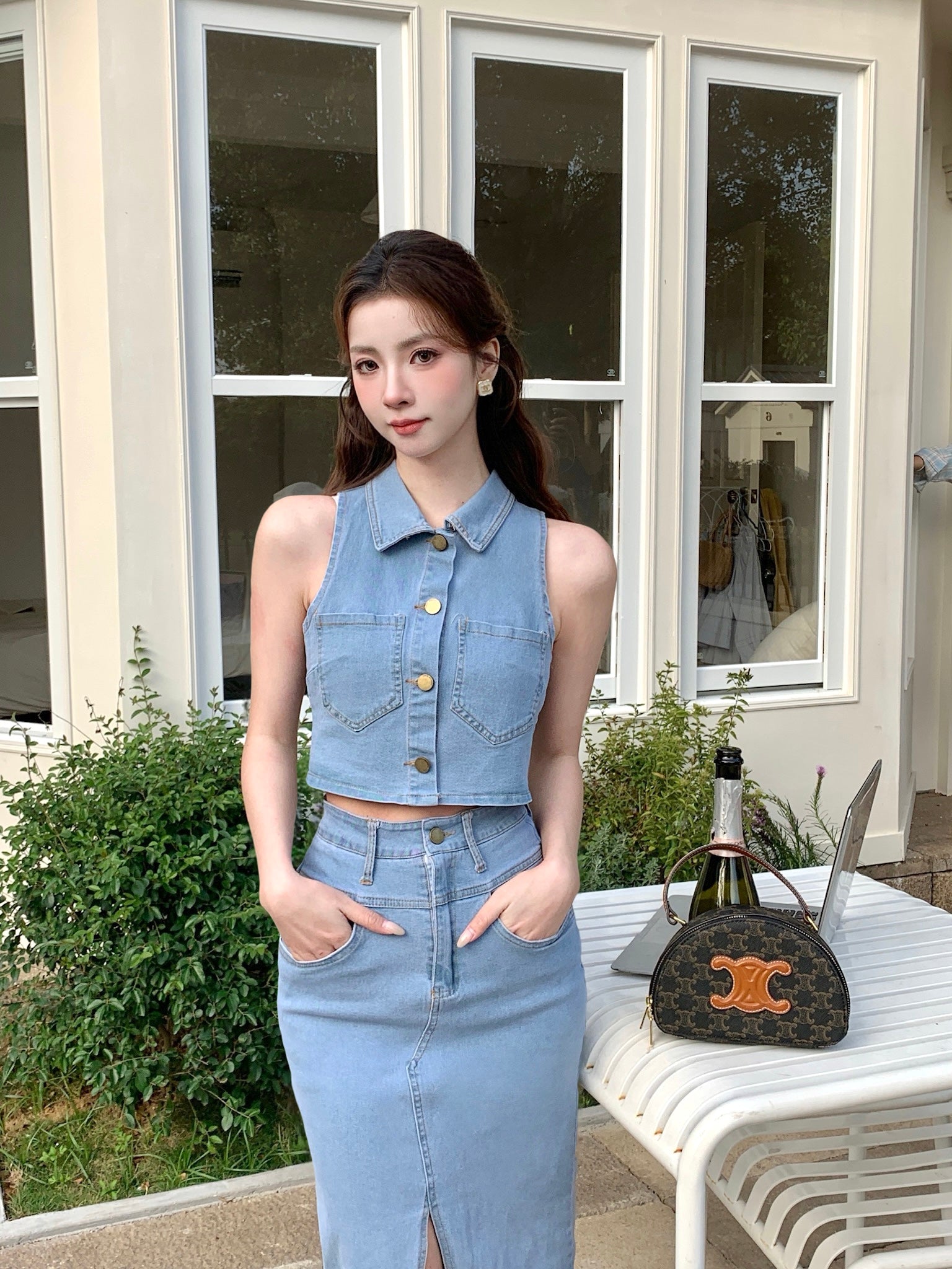 Mori Denim Top
