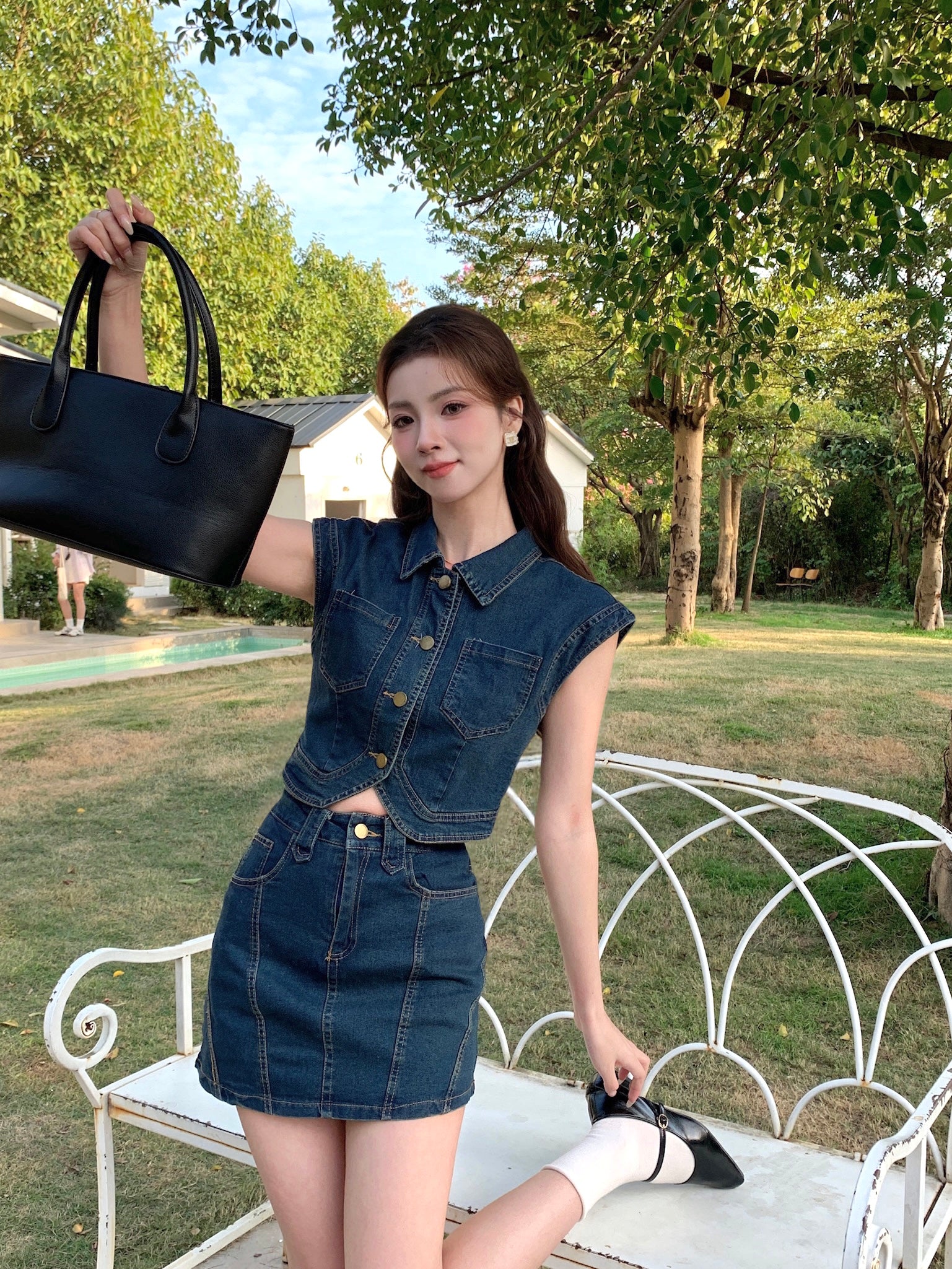 Dilamond Denim Skirt