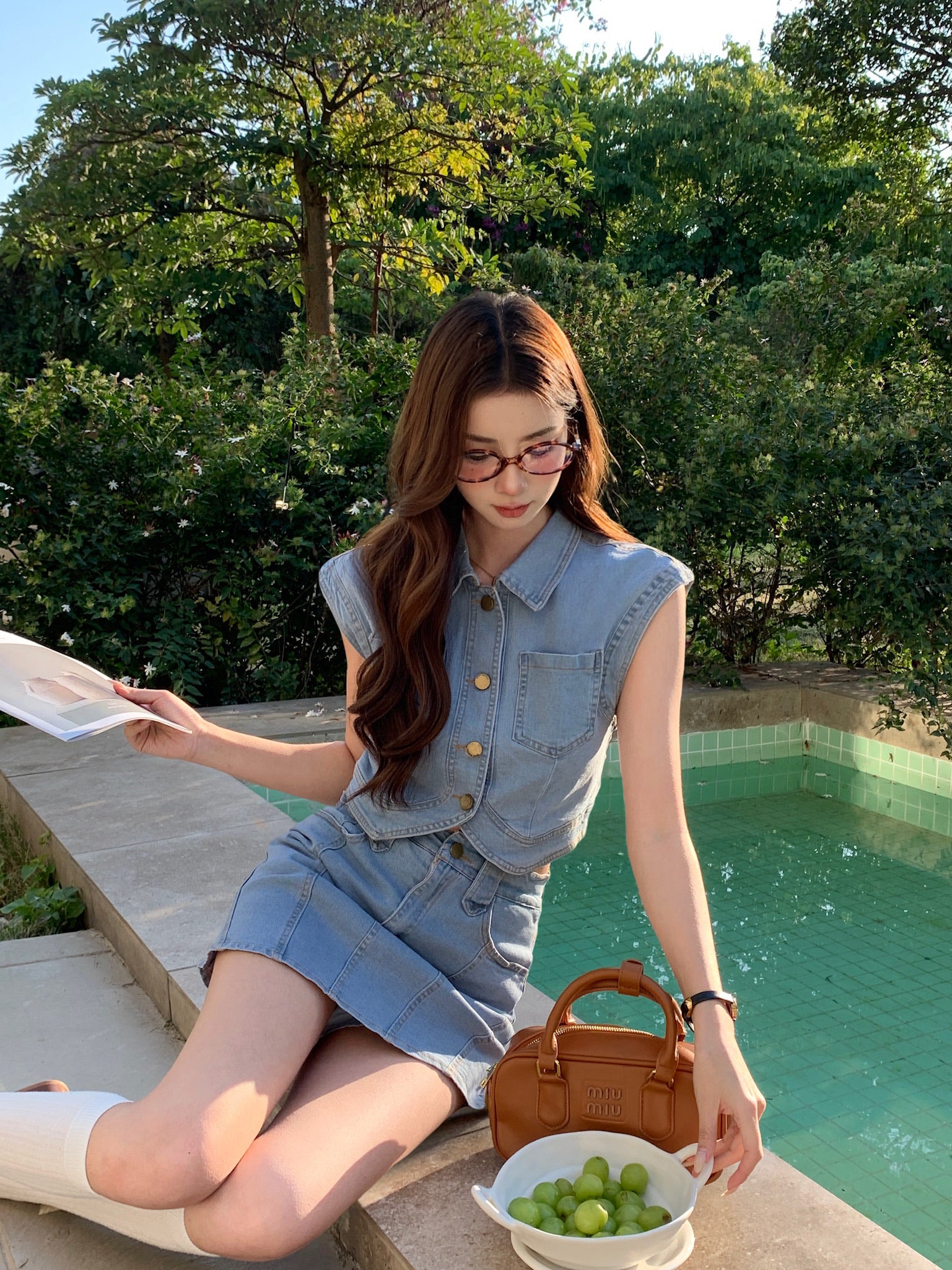 Dilamond Denim Skirt