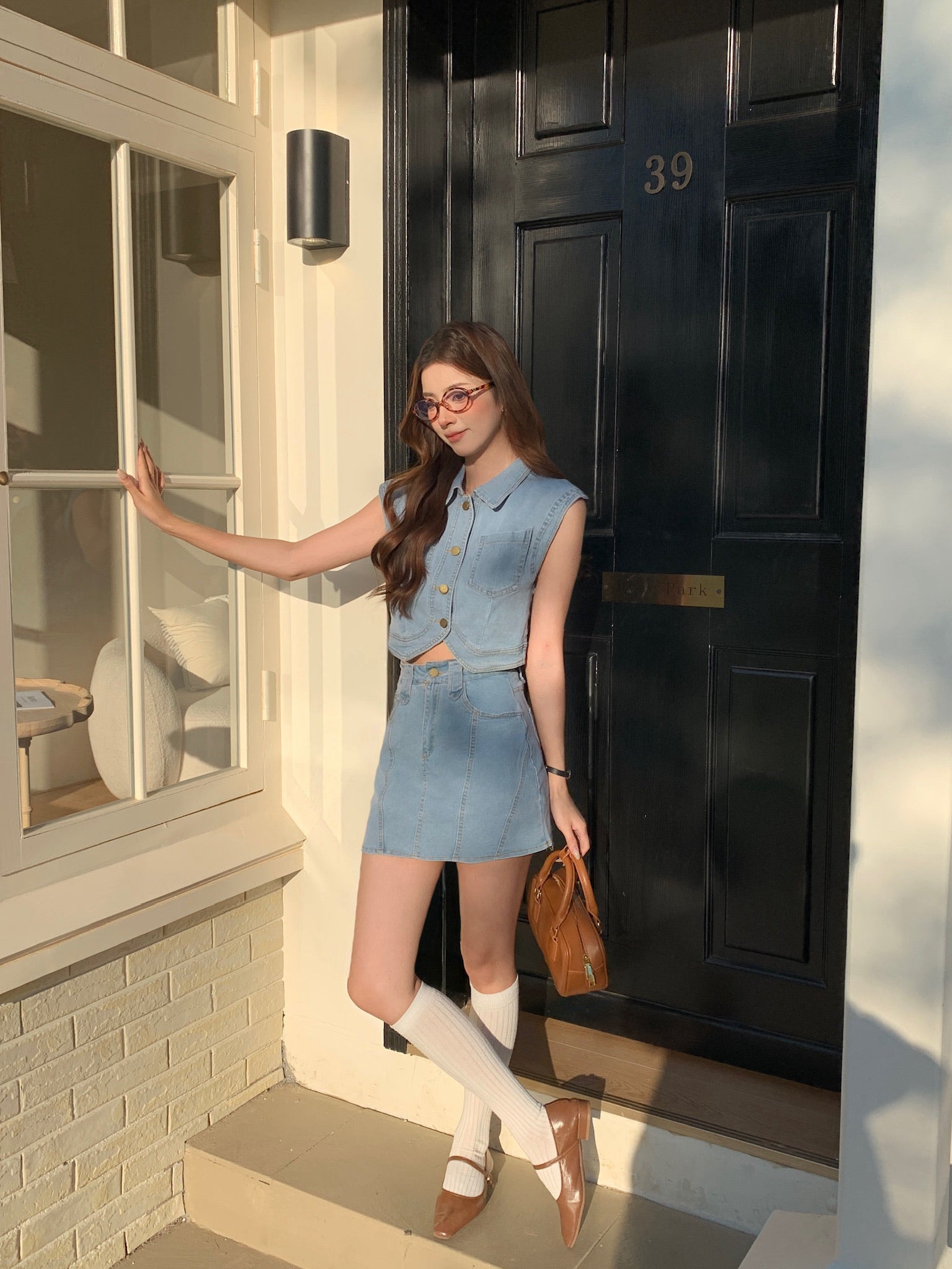 Dilamond Denim Top