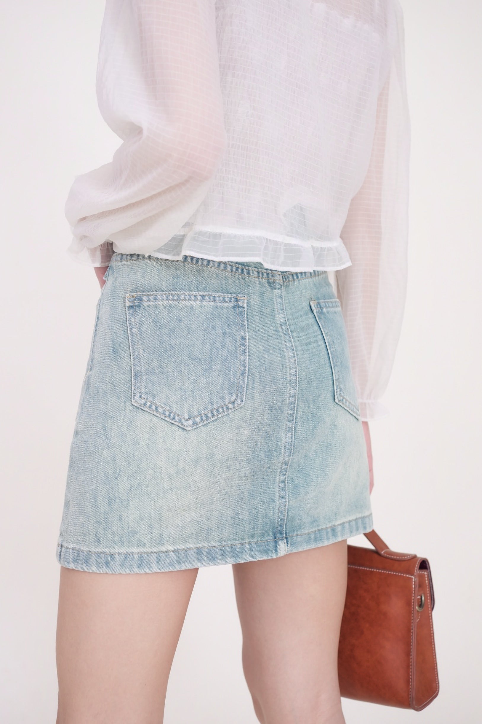 Lipjay Denim Skirt