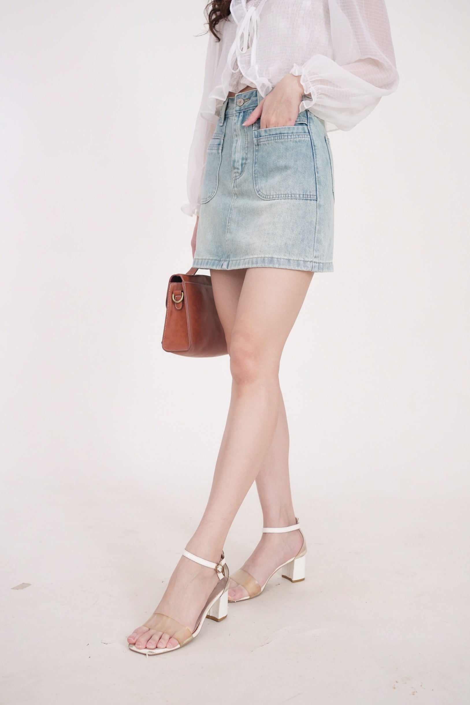 Lipjay Denim Skirt
