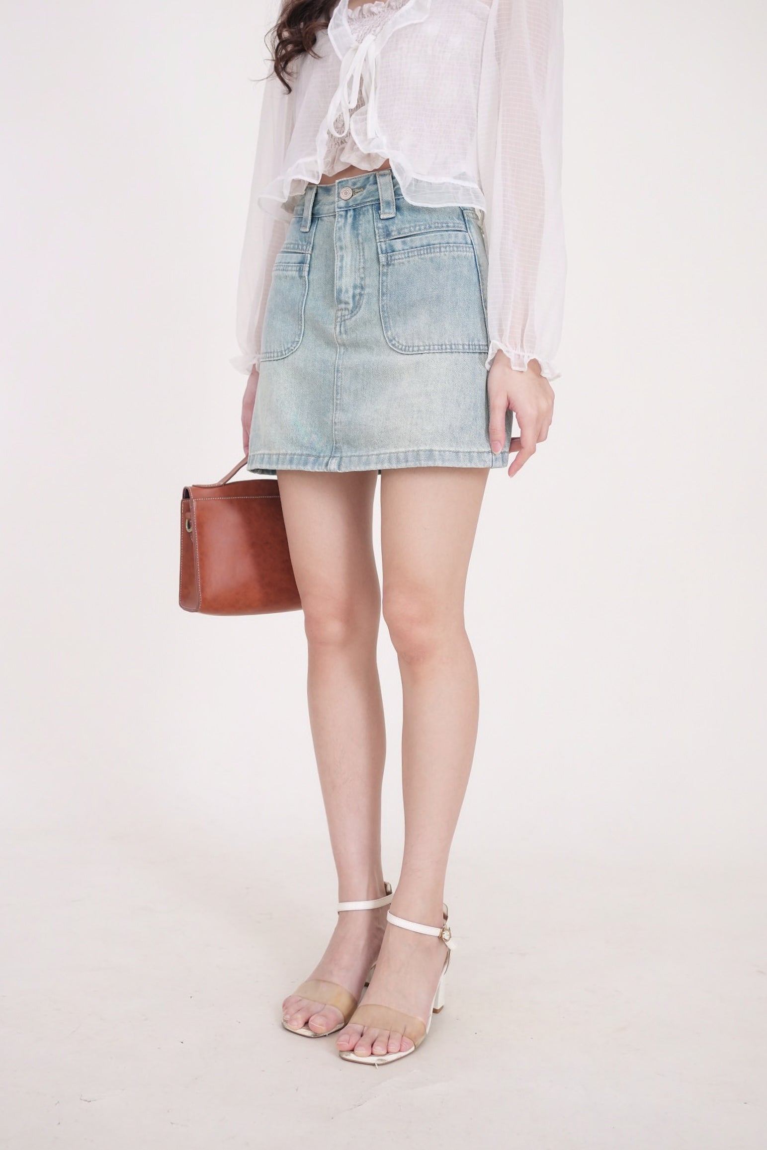 Lipjay Denim Skirt