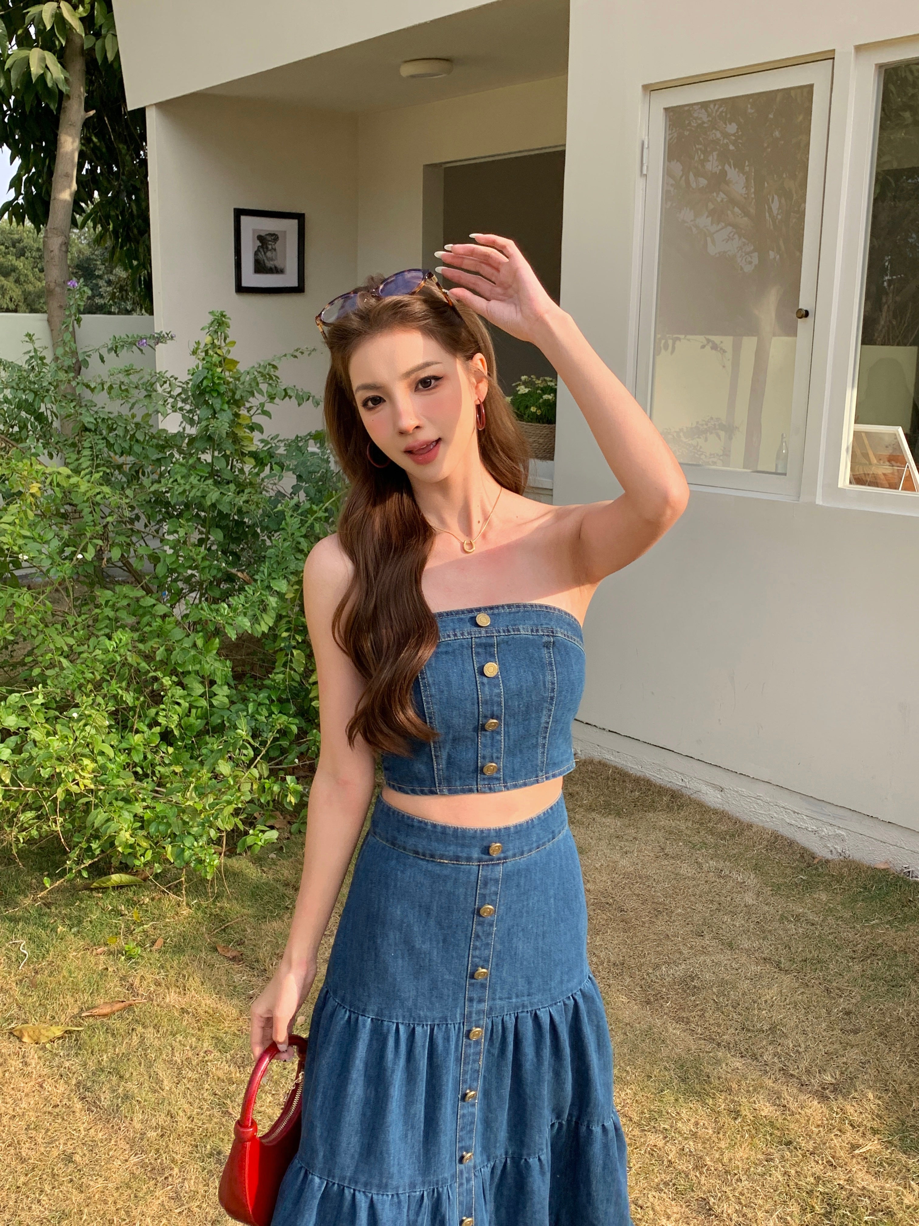 Wrenna Denim Top