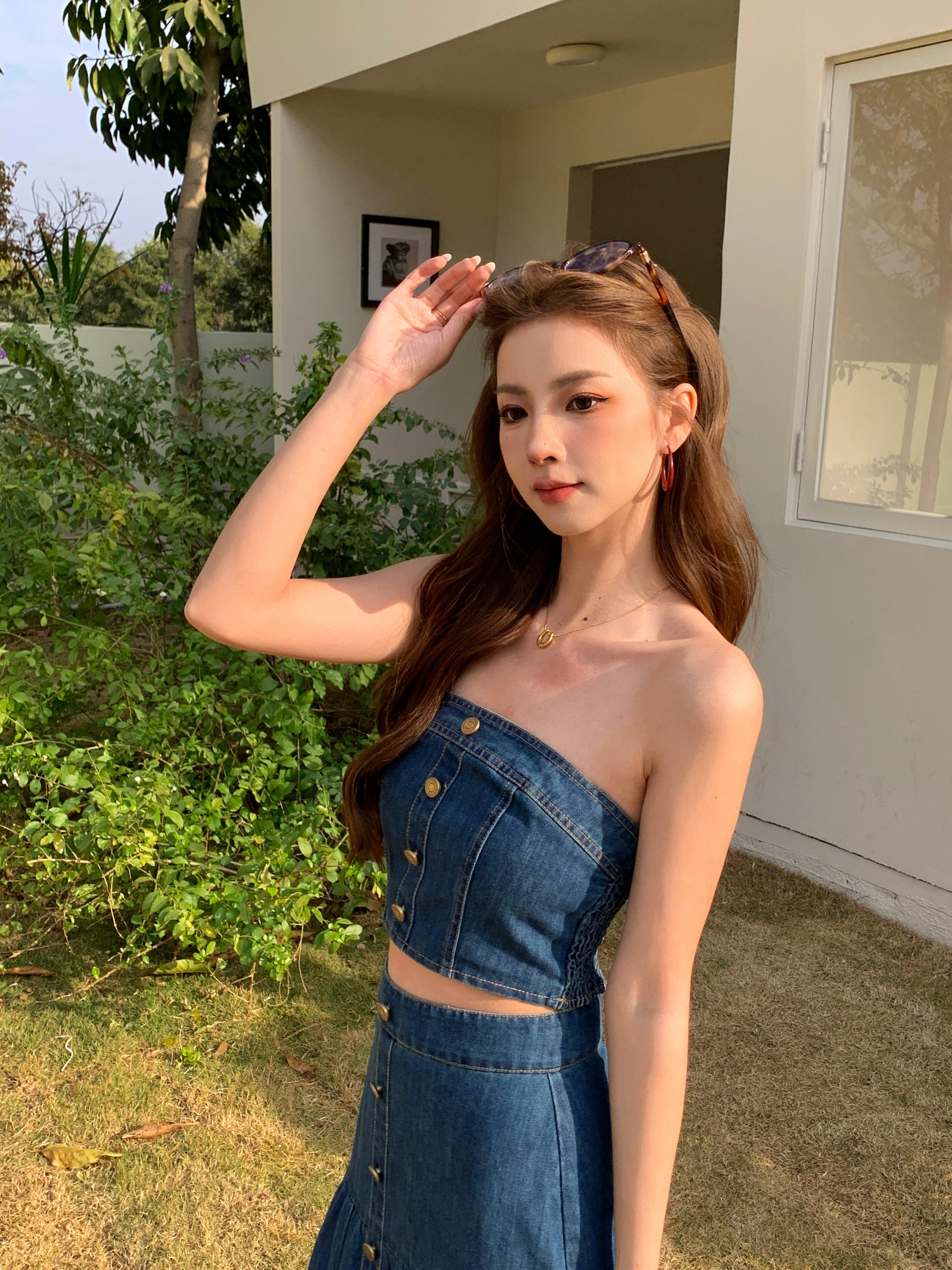 Wrenna Denim Top