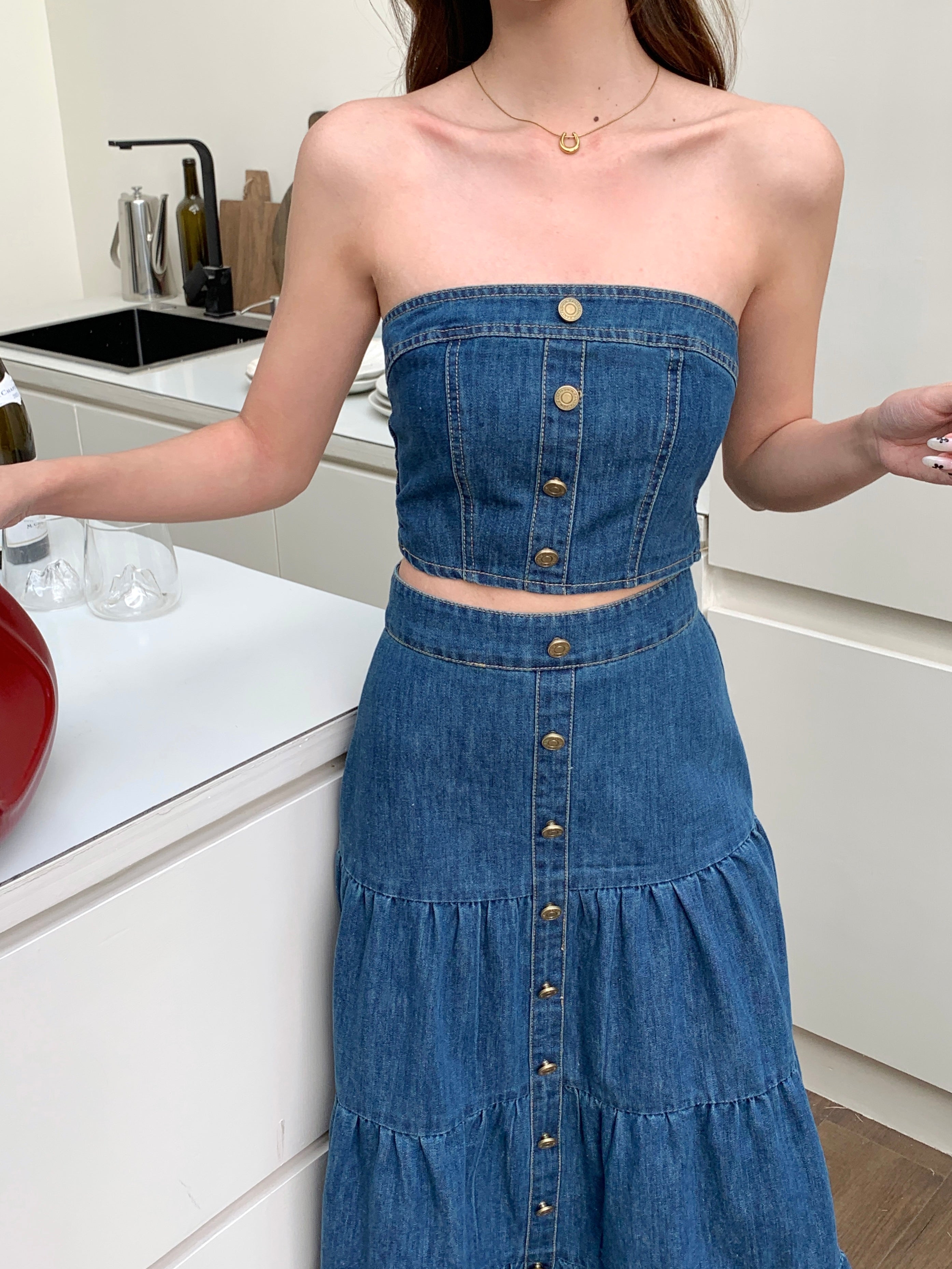 Wrenna Denim Top