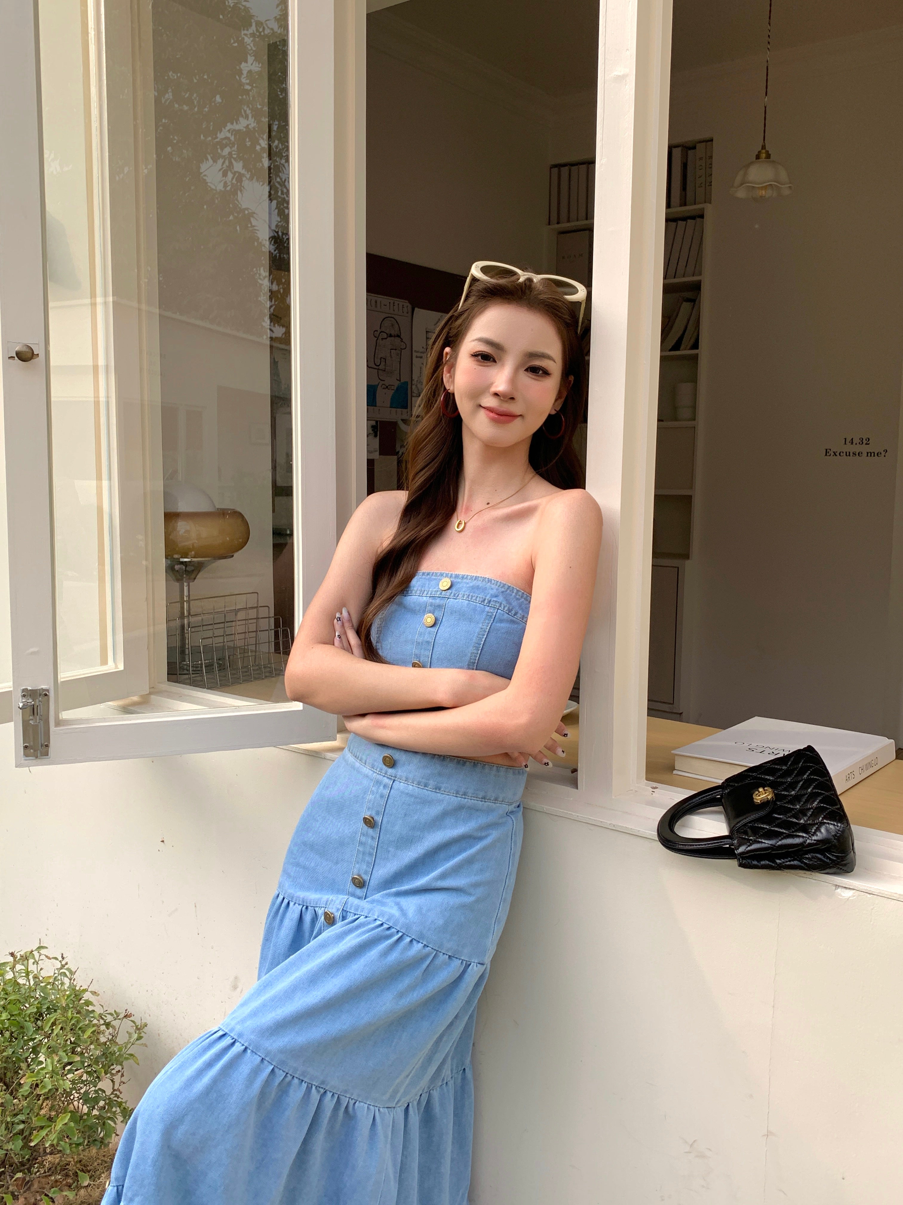 Wrenna Denim Top (Defect)