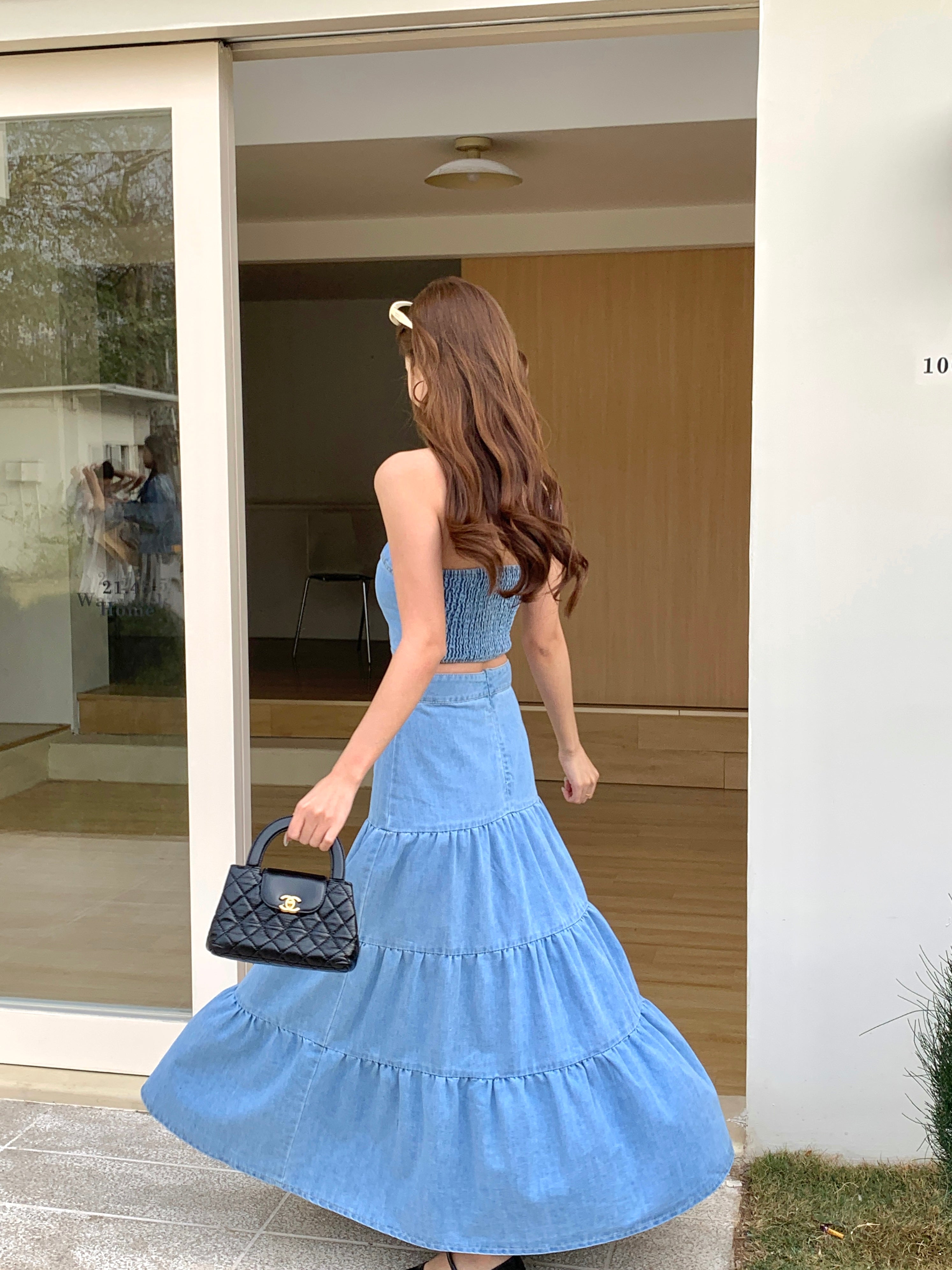 Wrenna Denim Top (Defect)