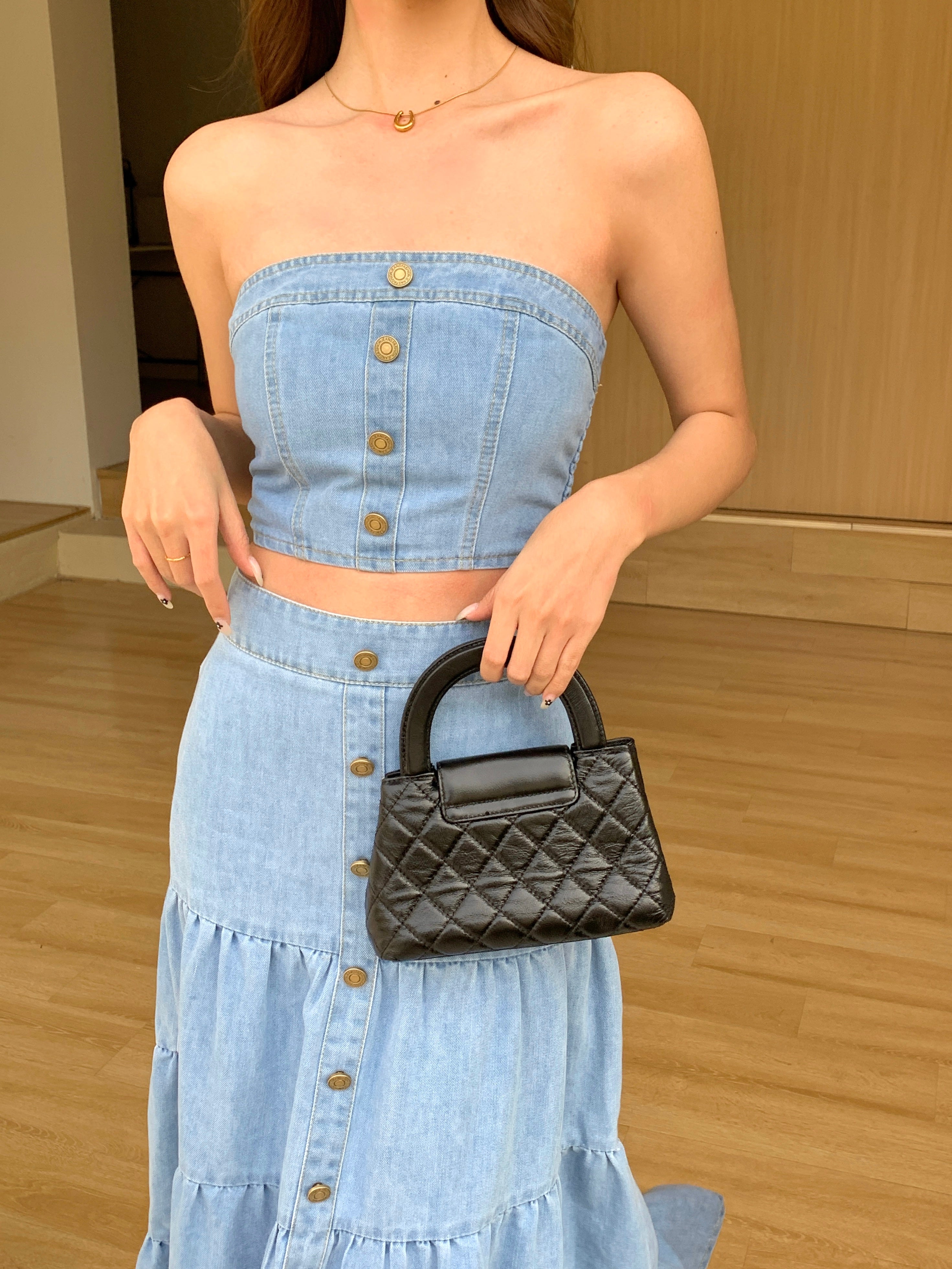 Wrenna Denim Top (Defect)