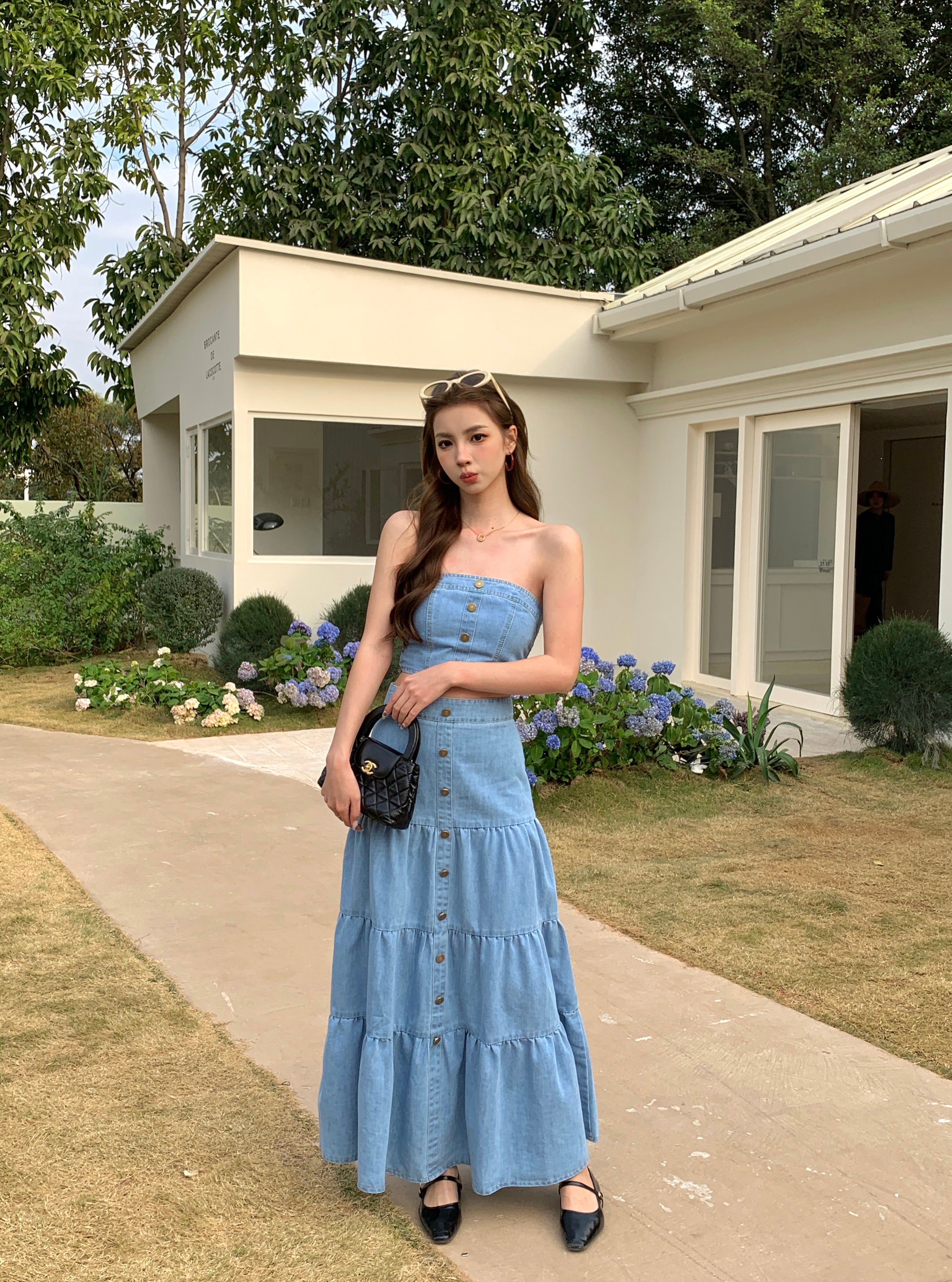 Wrenna Denim Top (Defect)