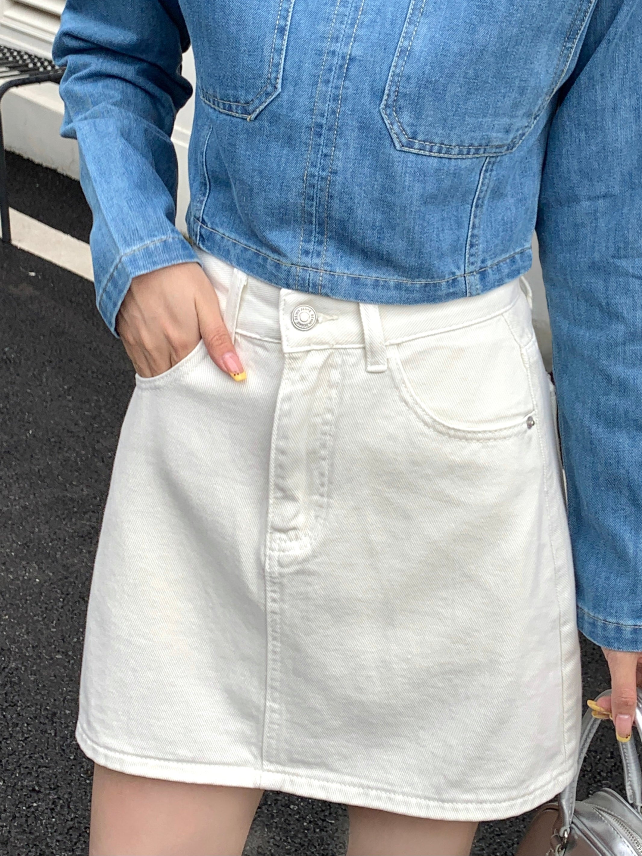 Catty Denim Skirt