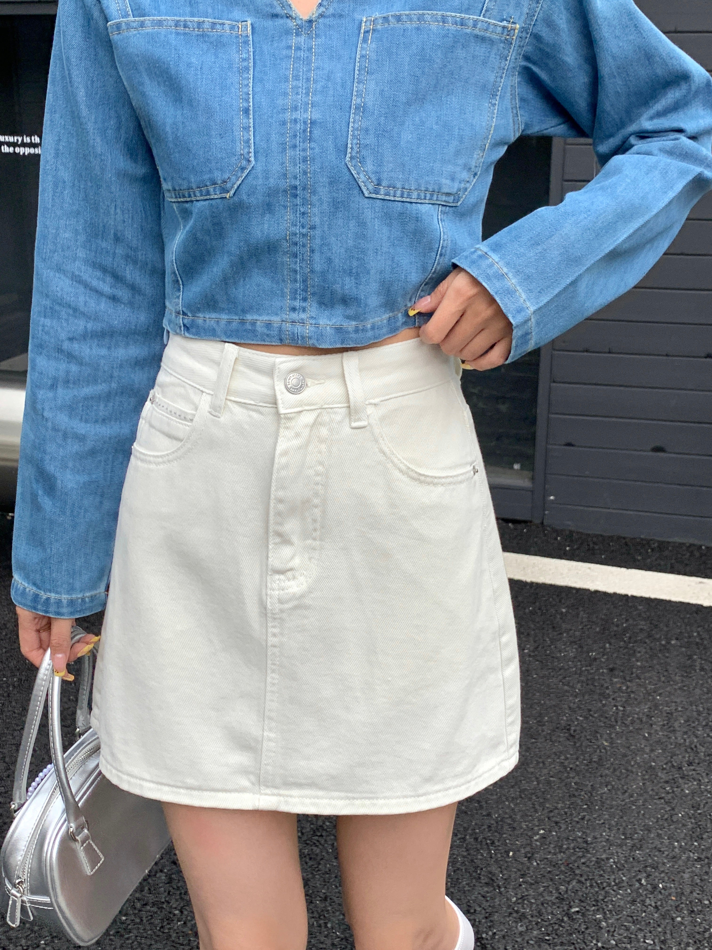 Catty Denim Skirt