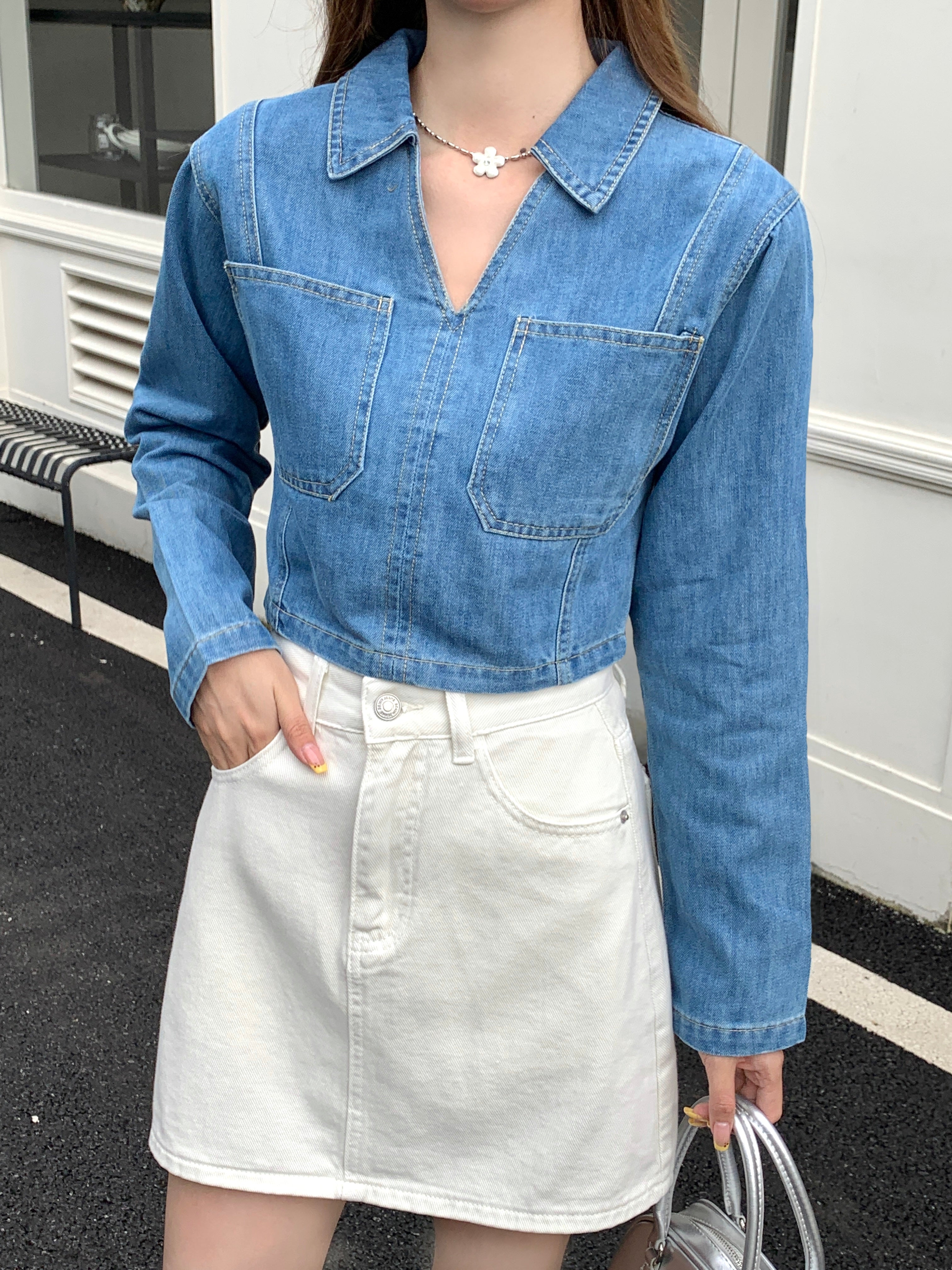 Givony Denim Top