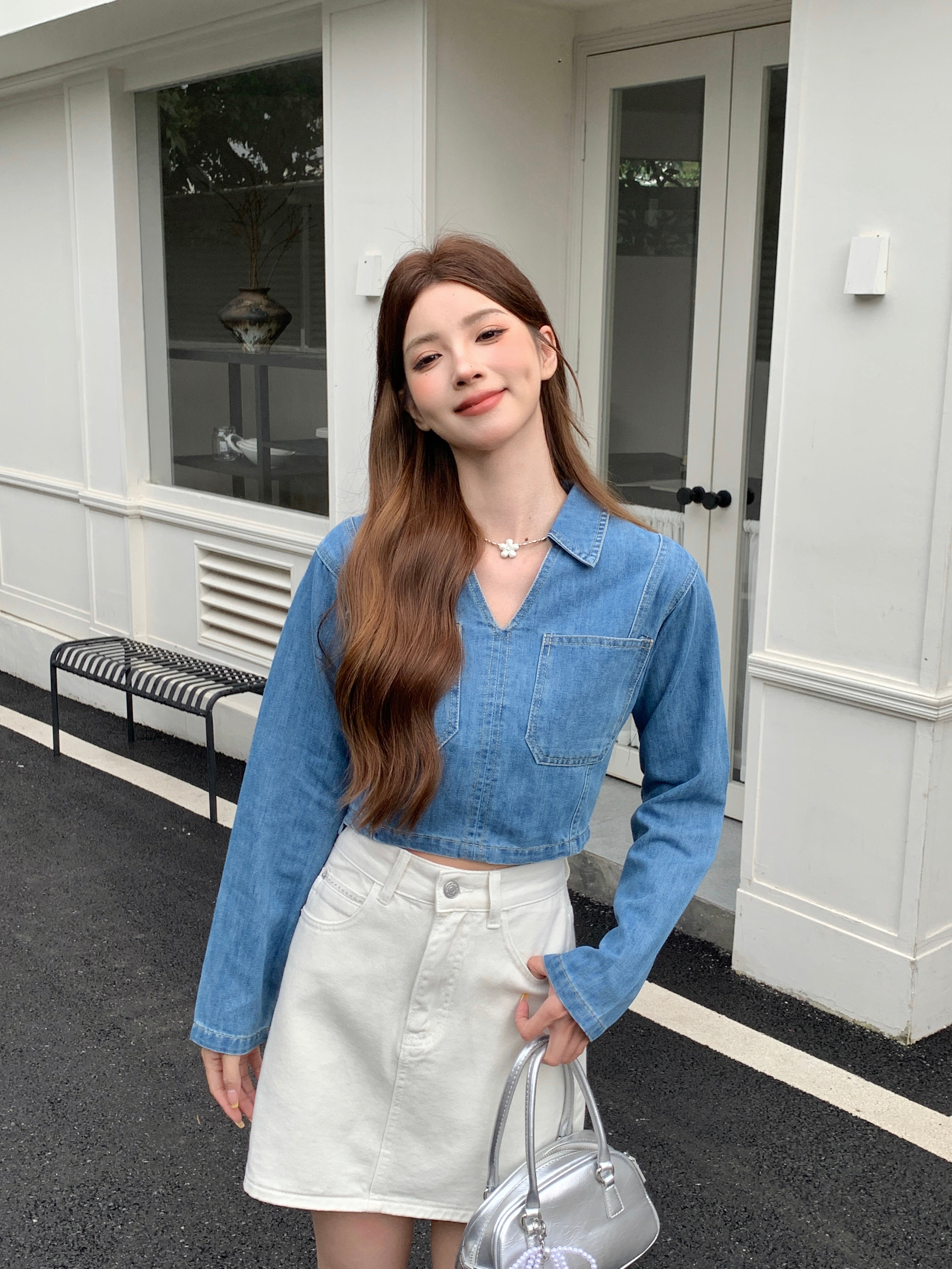 Givony Denim Top