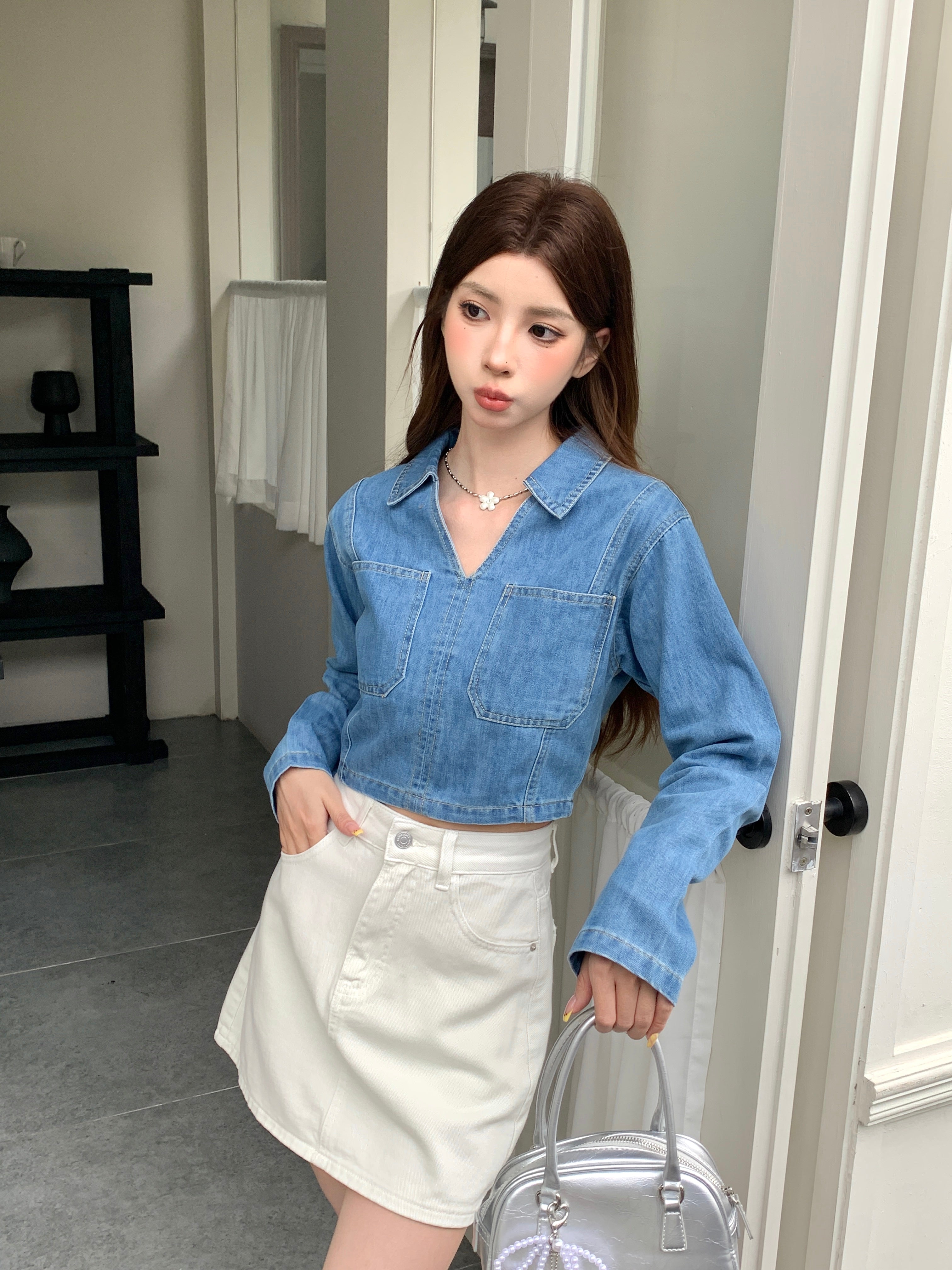 Catty Denim Skirt