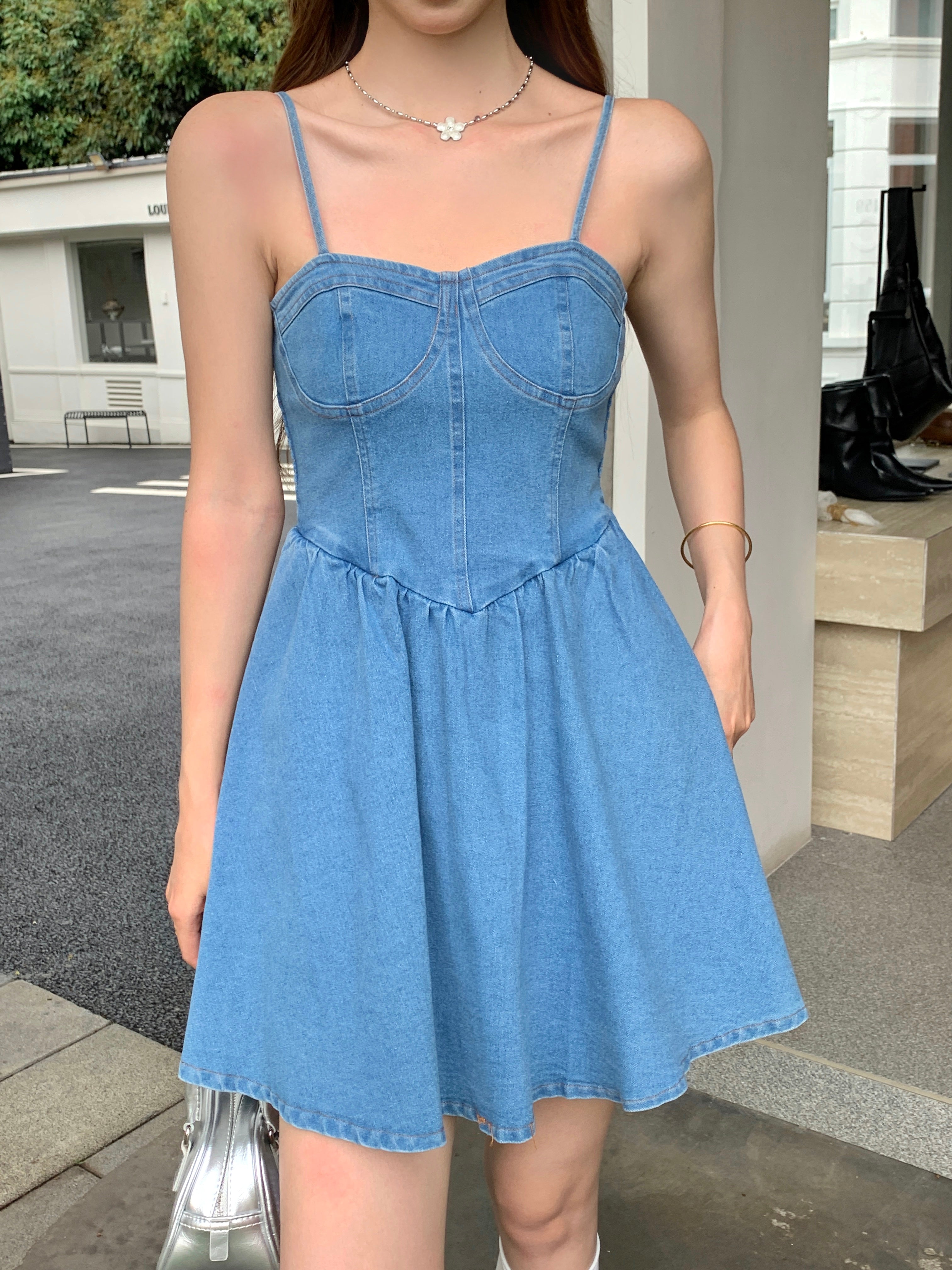 Dakota Denim Dress (Defect)