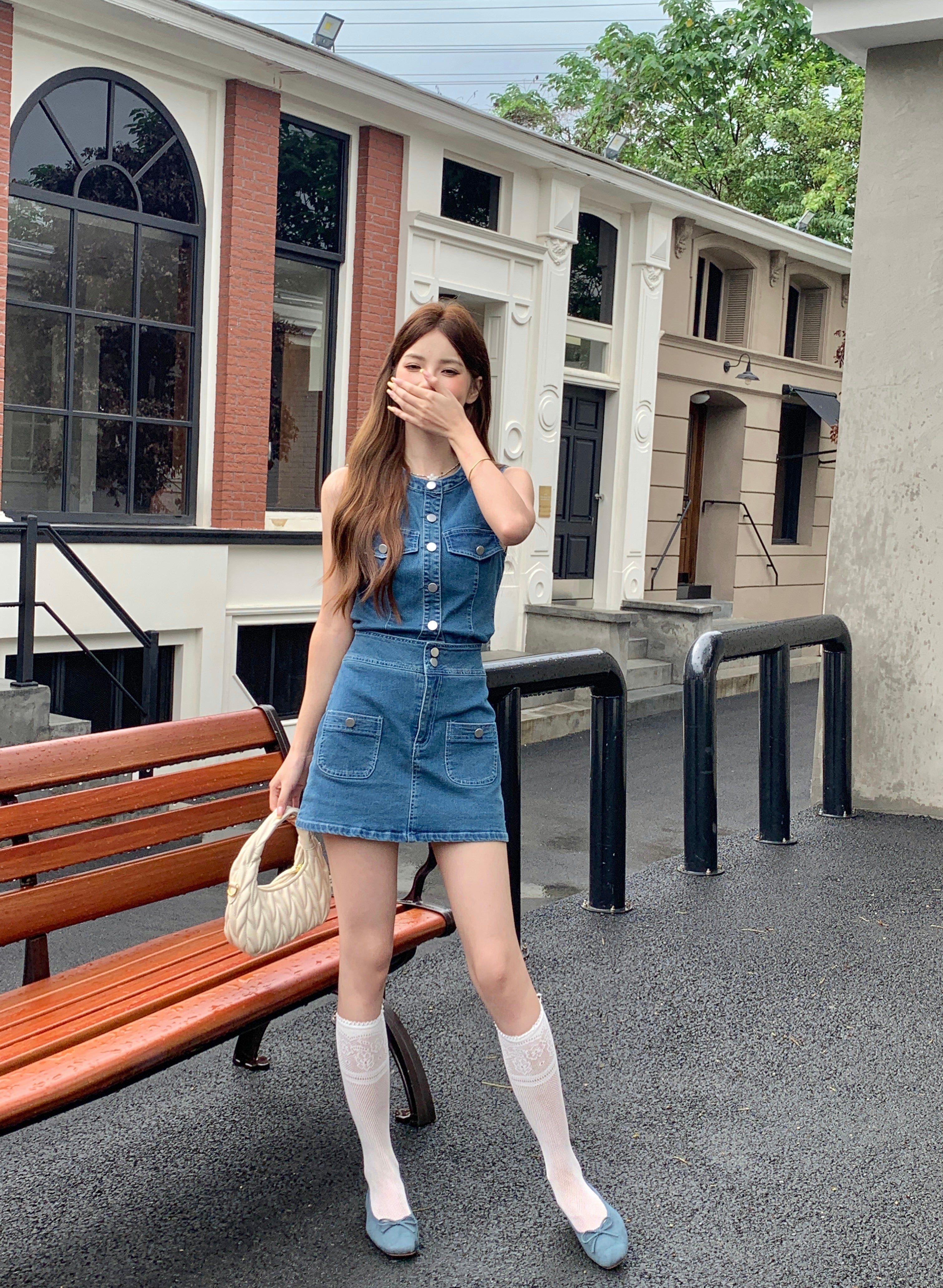 Auborna Denim Top