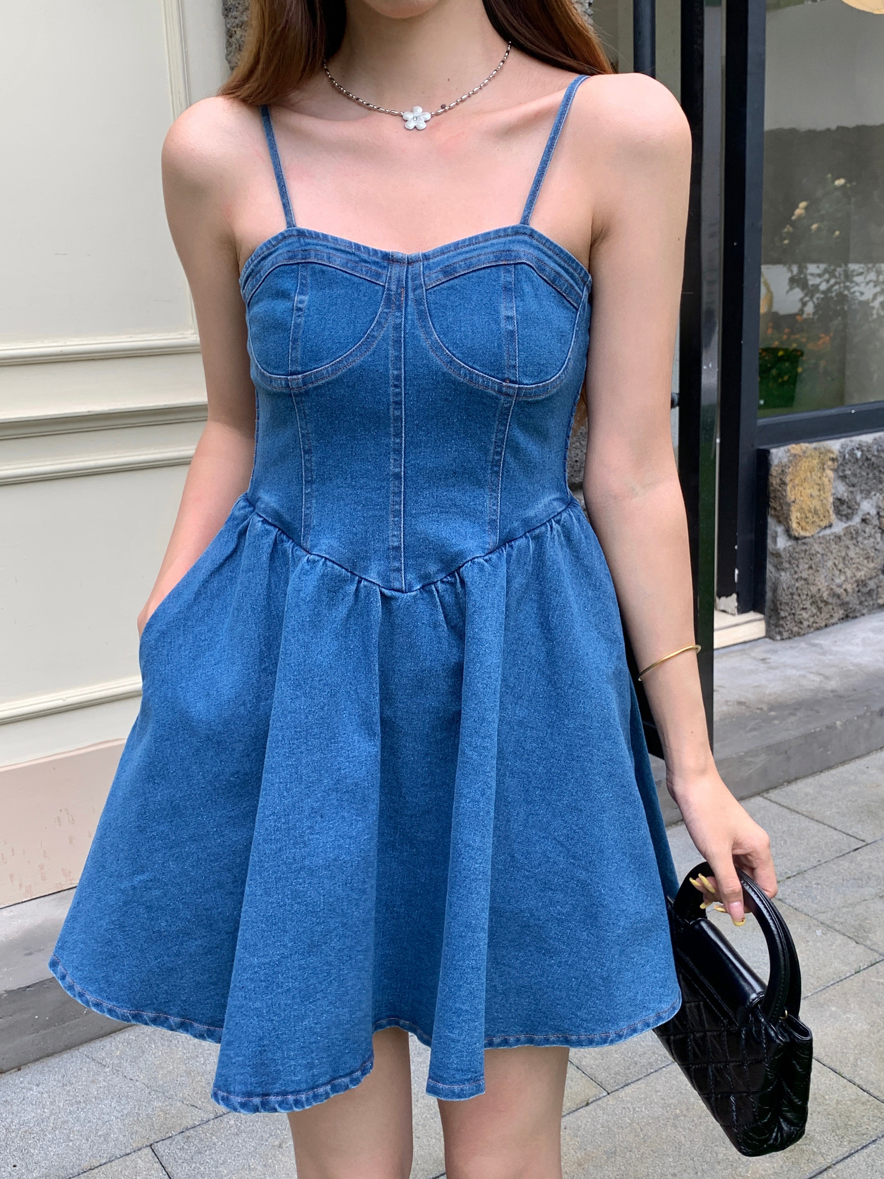 Dakota Denim Dress (Defect)