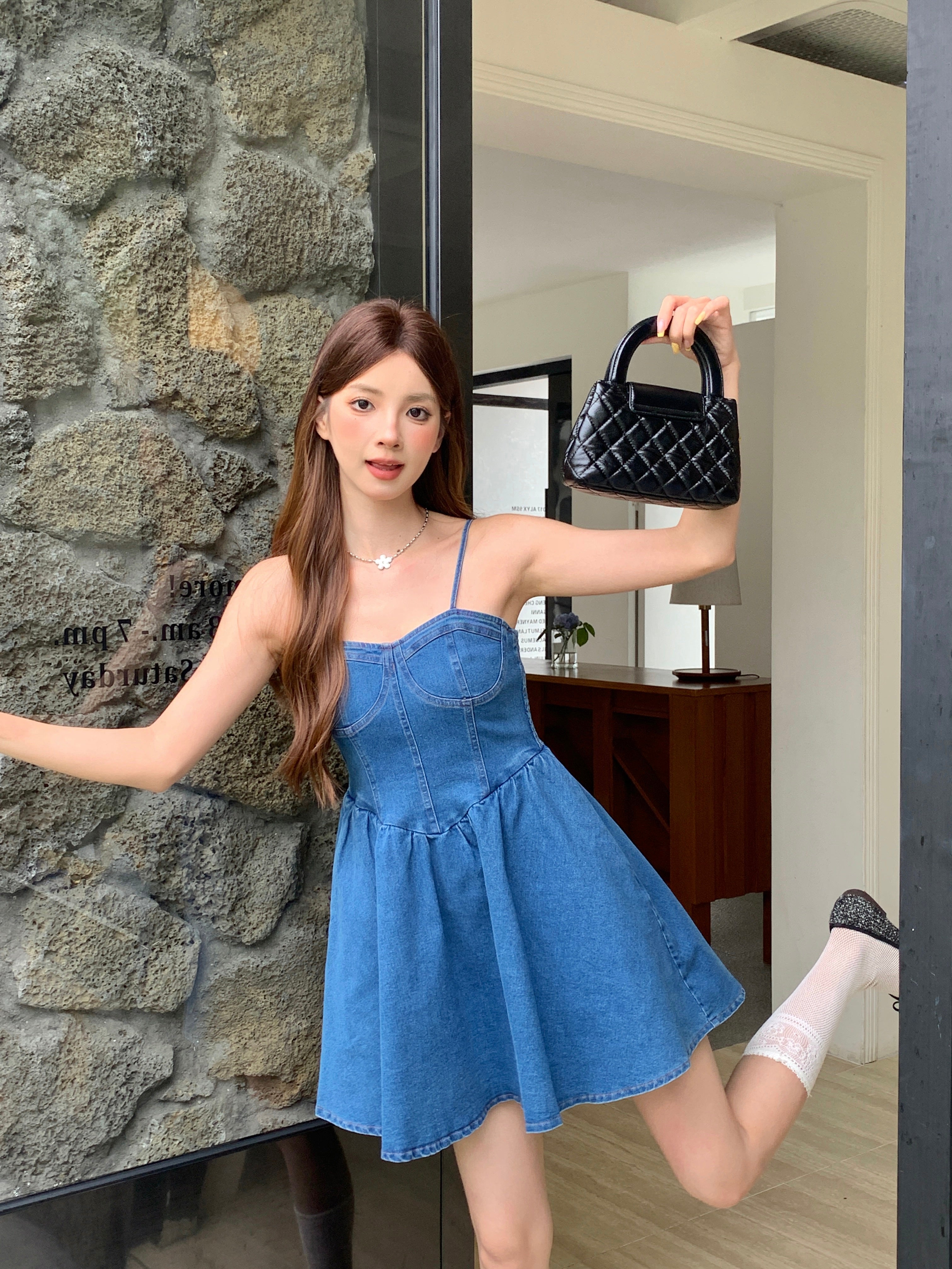 Dakota Denim Dress (Defect)