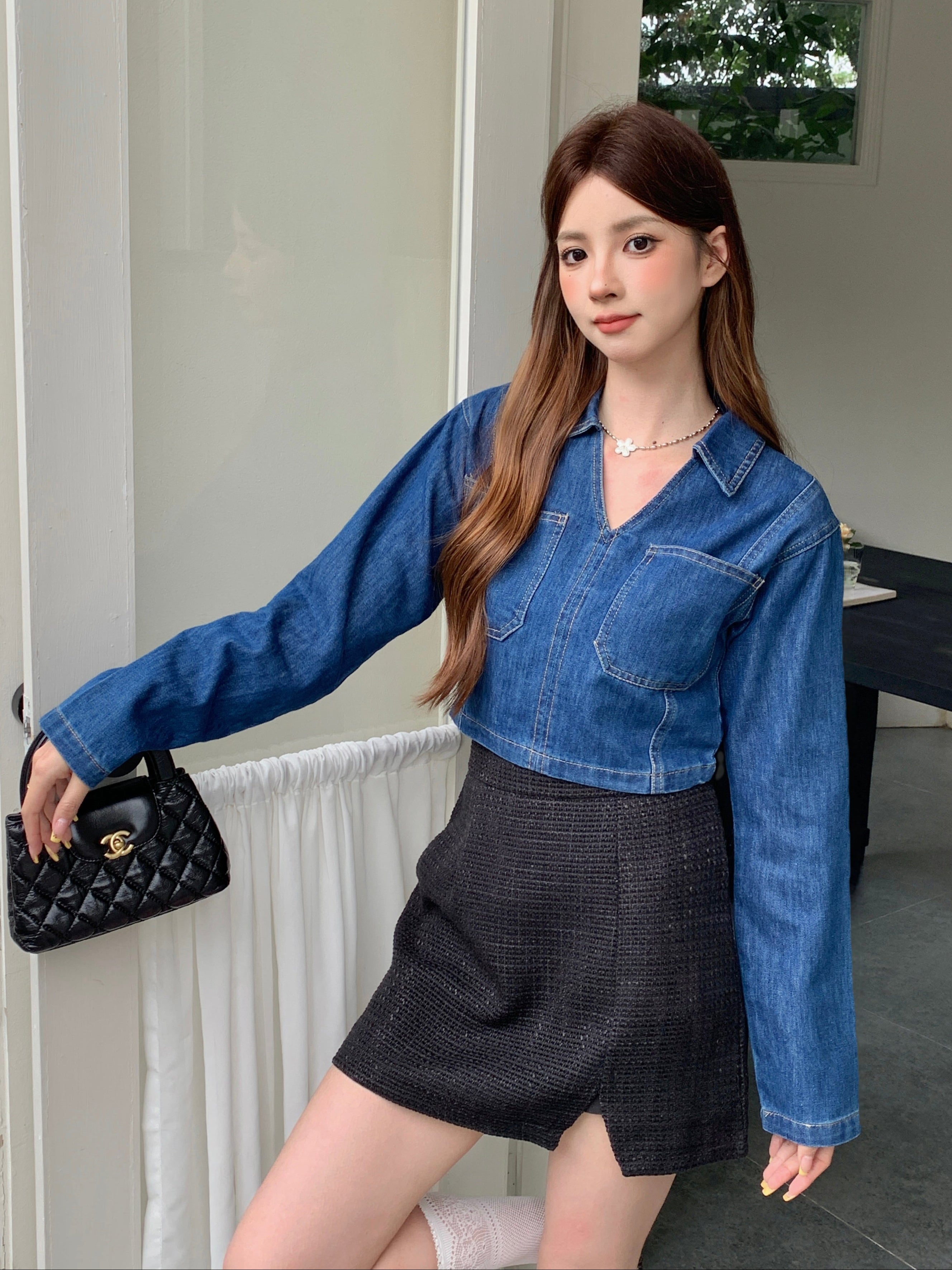 Givony Denim Top