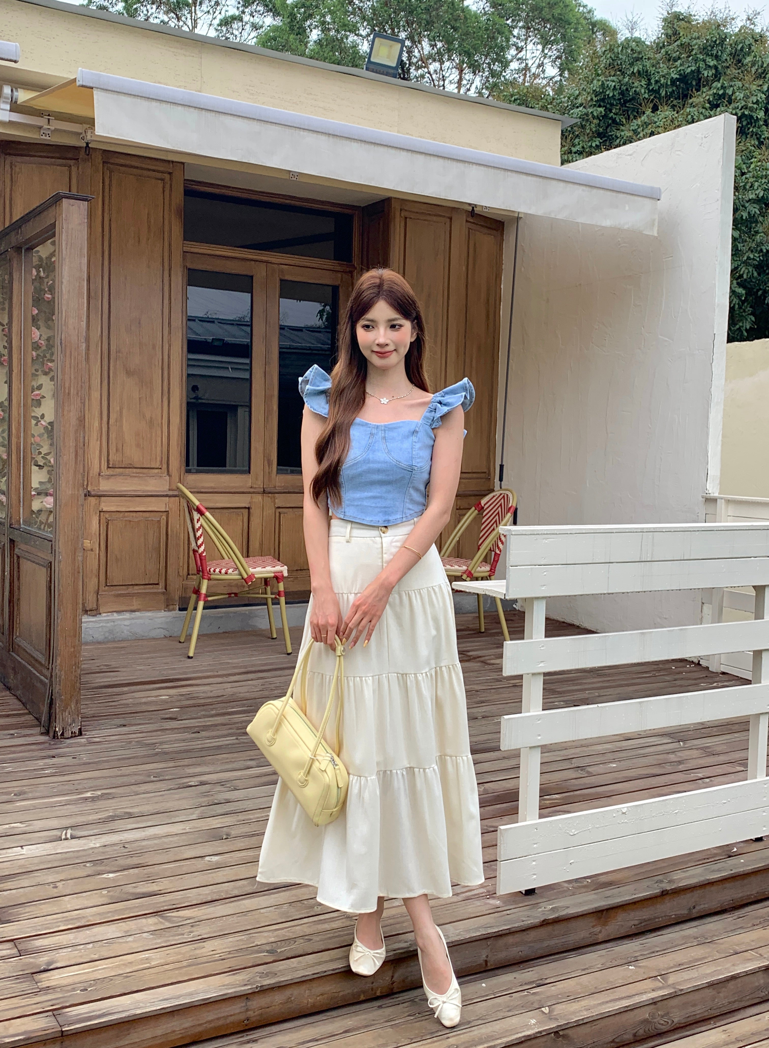 Nahida Denim Top (Defect)