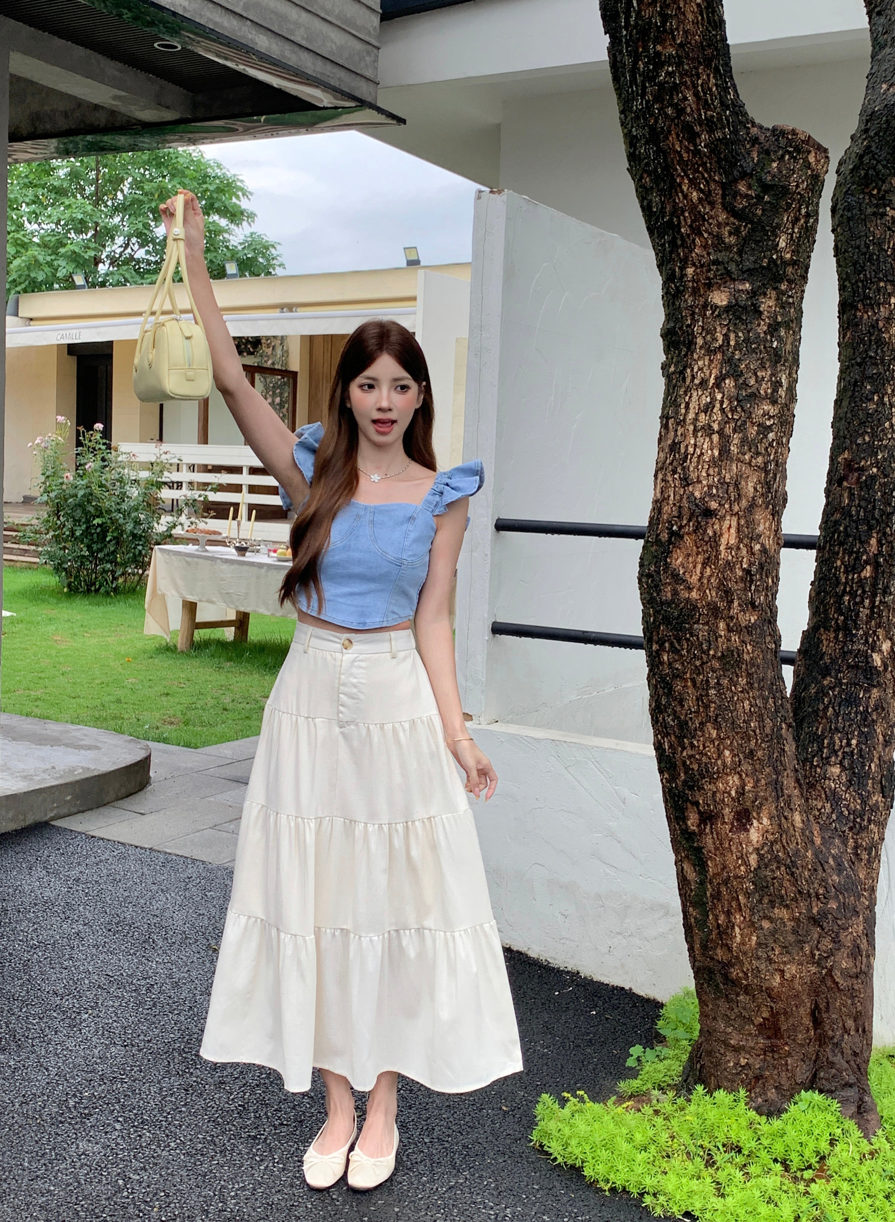 Nahida Denim Top