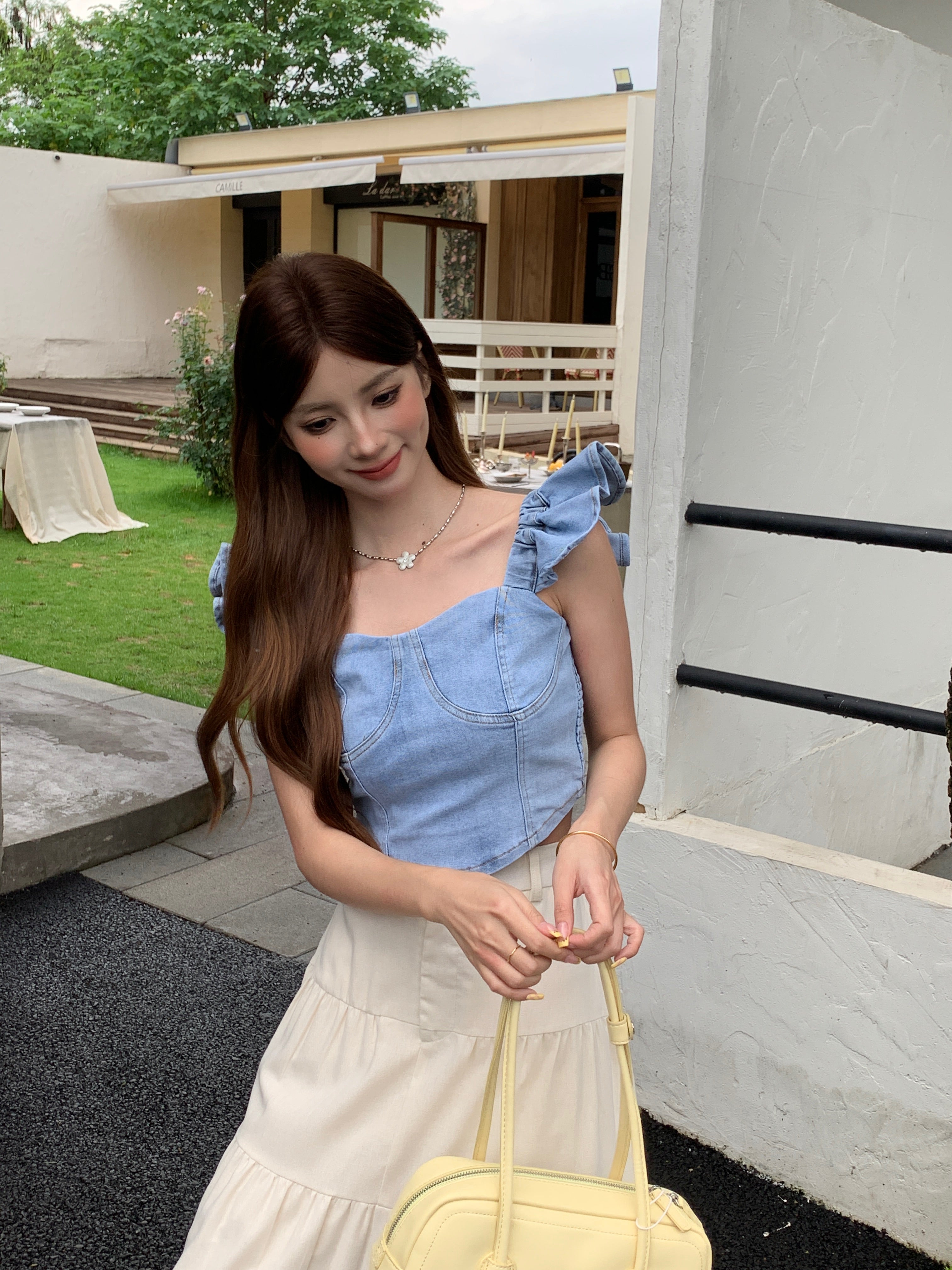 Nahida Denim Top