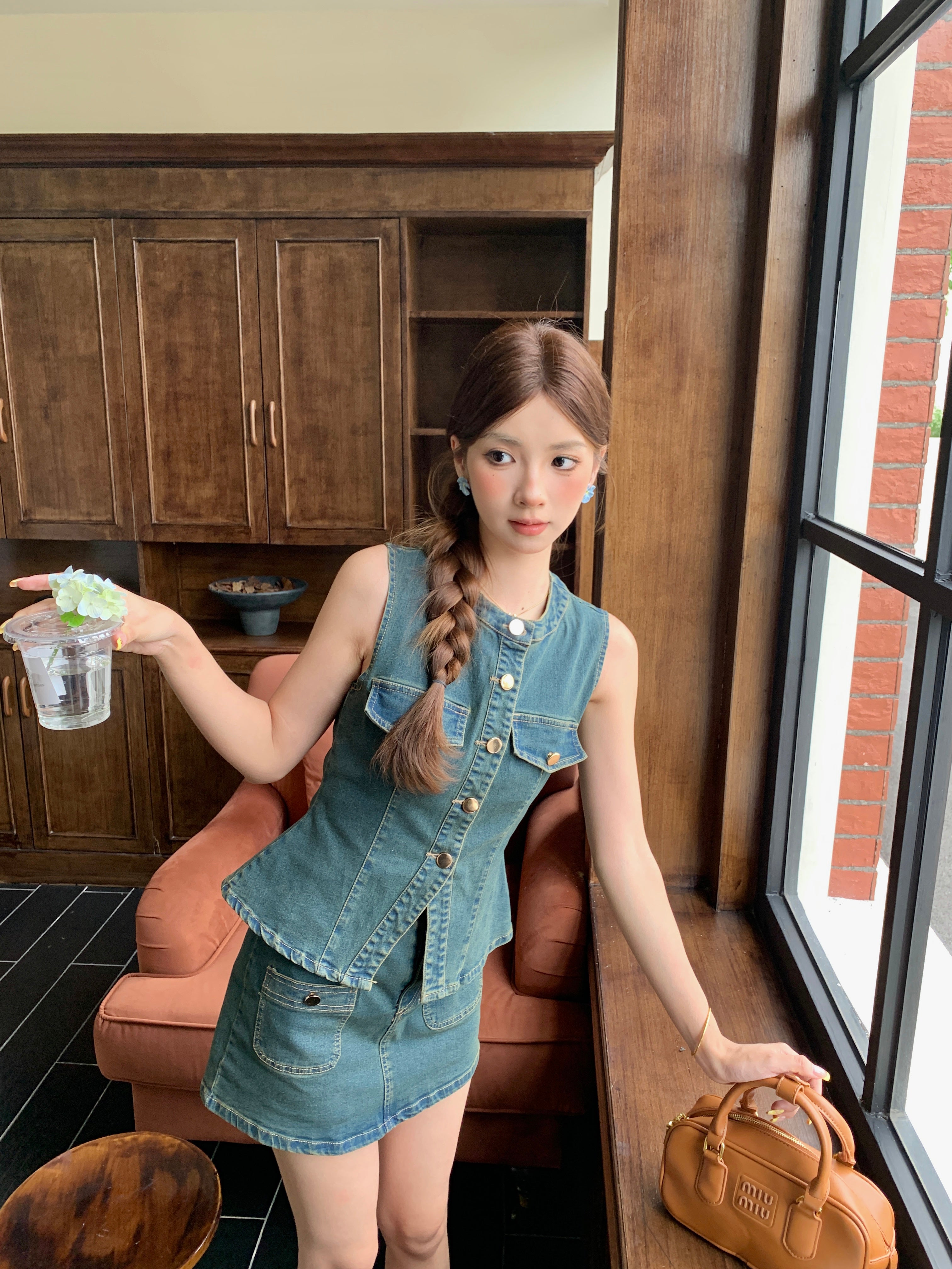 Auborna Denim Top