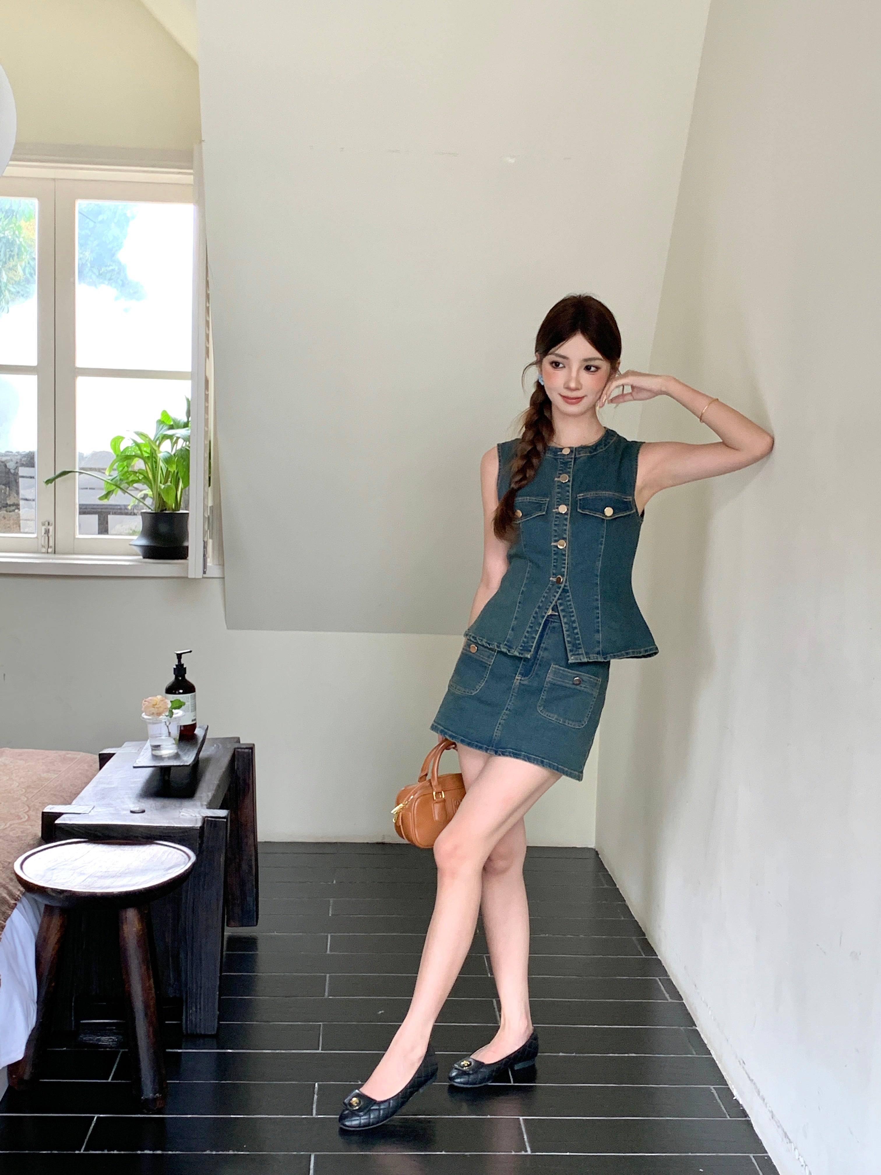 Auborna Denim Skirt