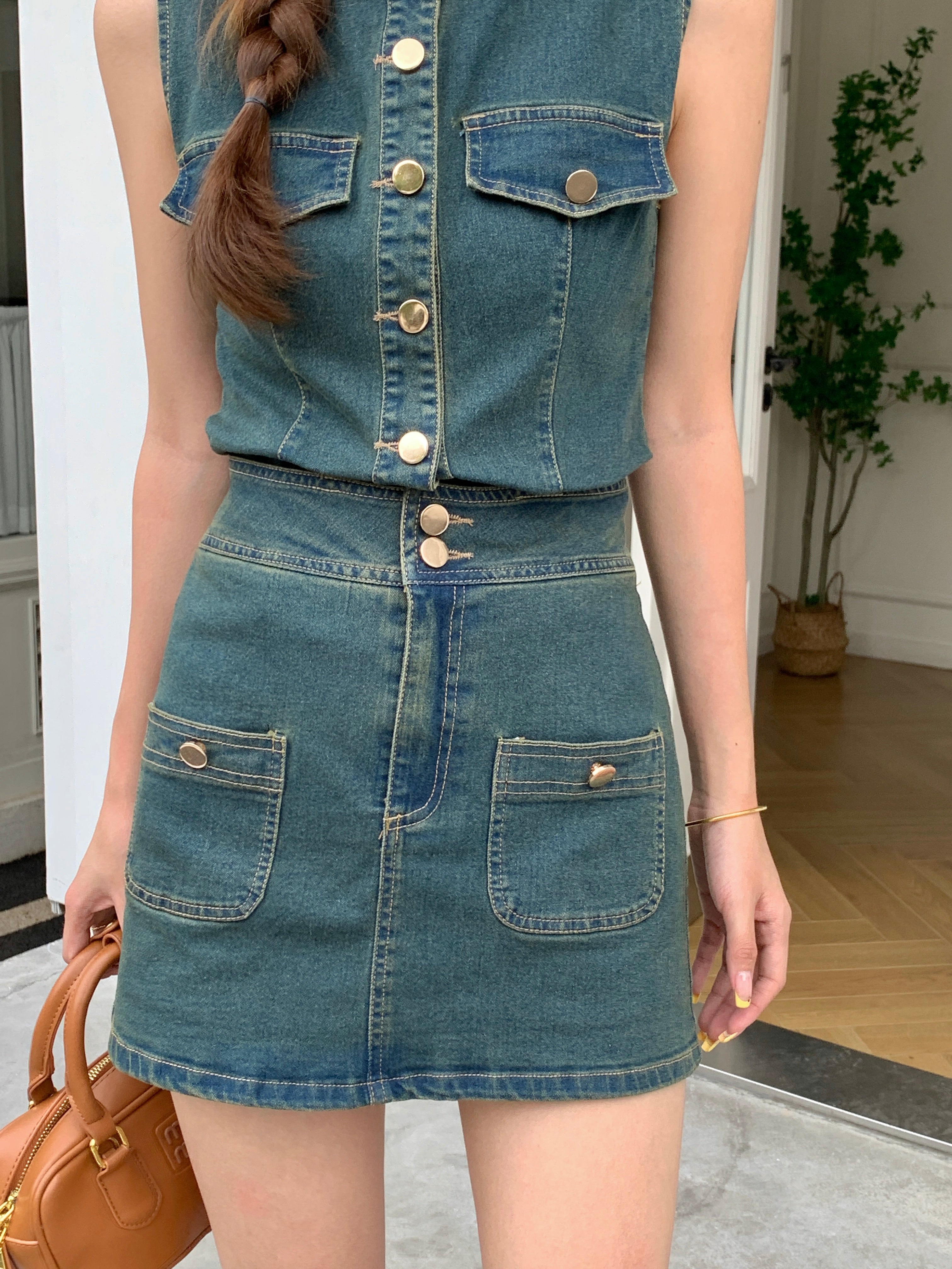 Auborna Denim Skirt