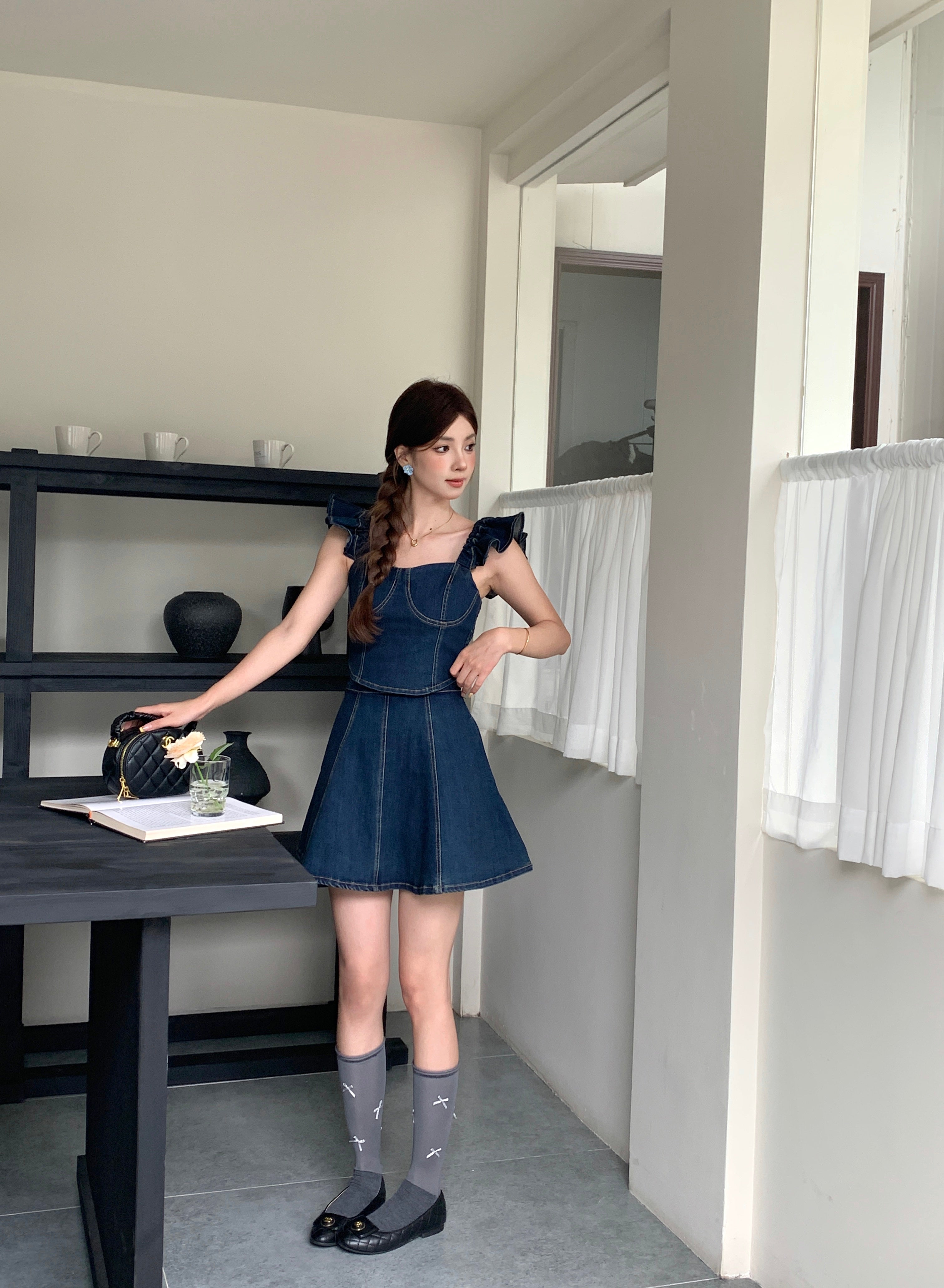 Nahida Denim Top