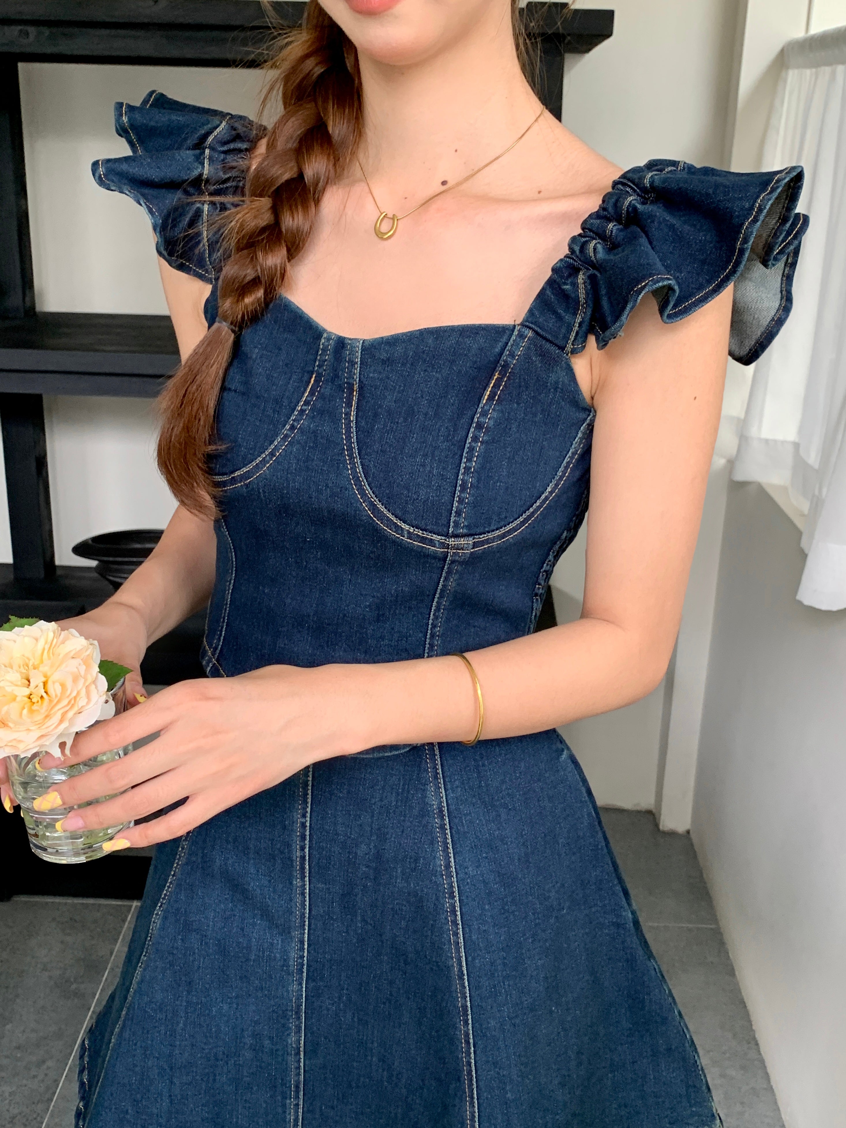 Nahida Denim Top