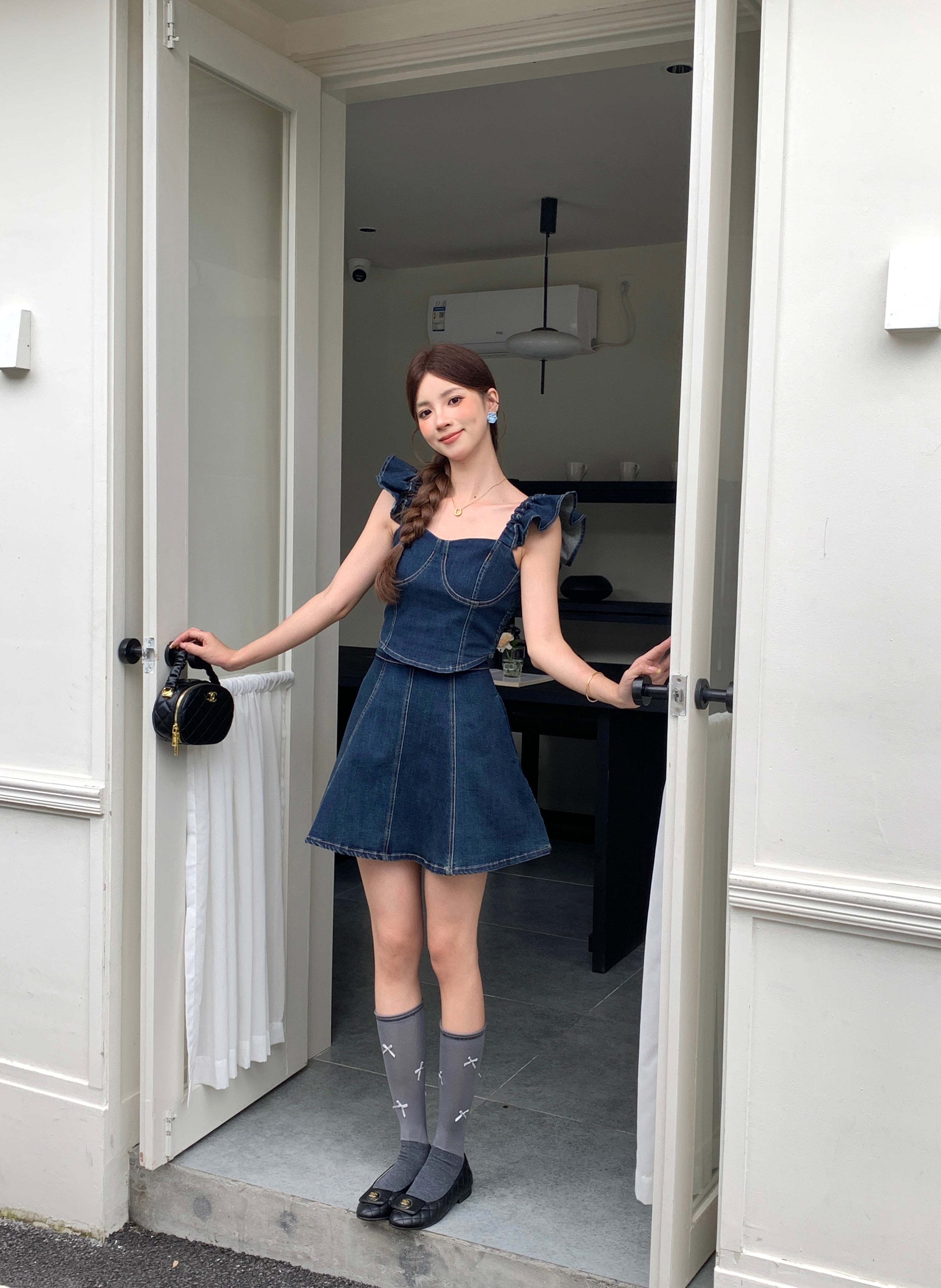 Nahida Denim Top