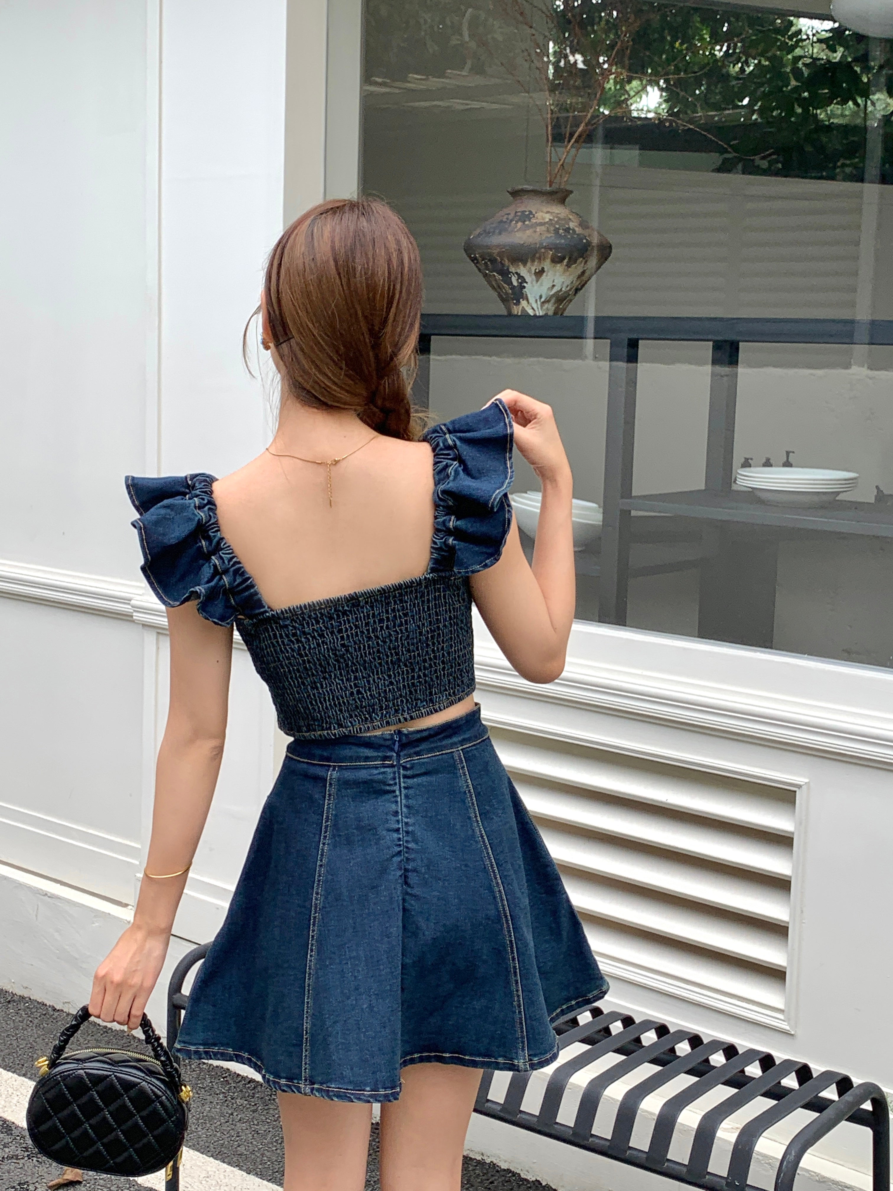 Nahida Denim Top
