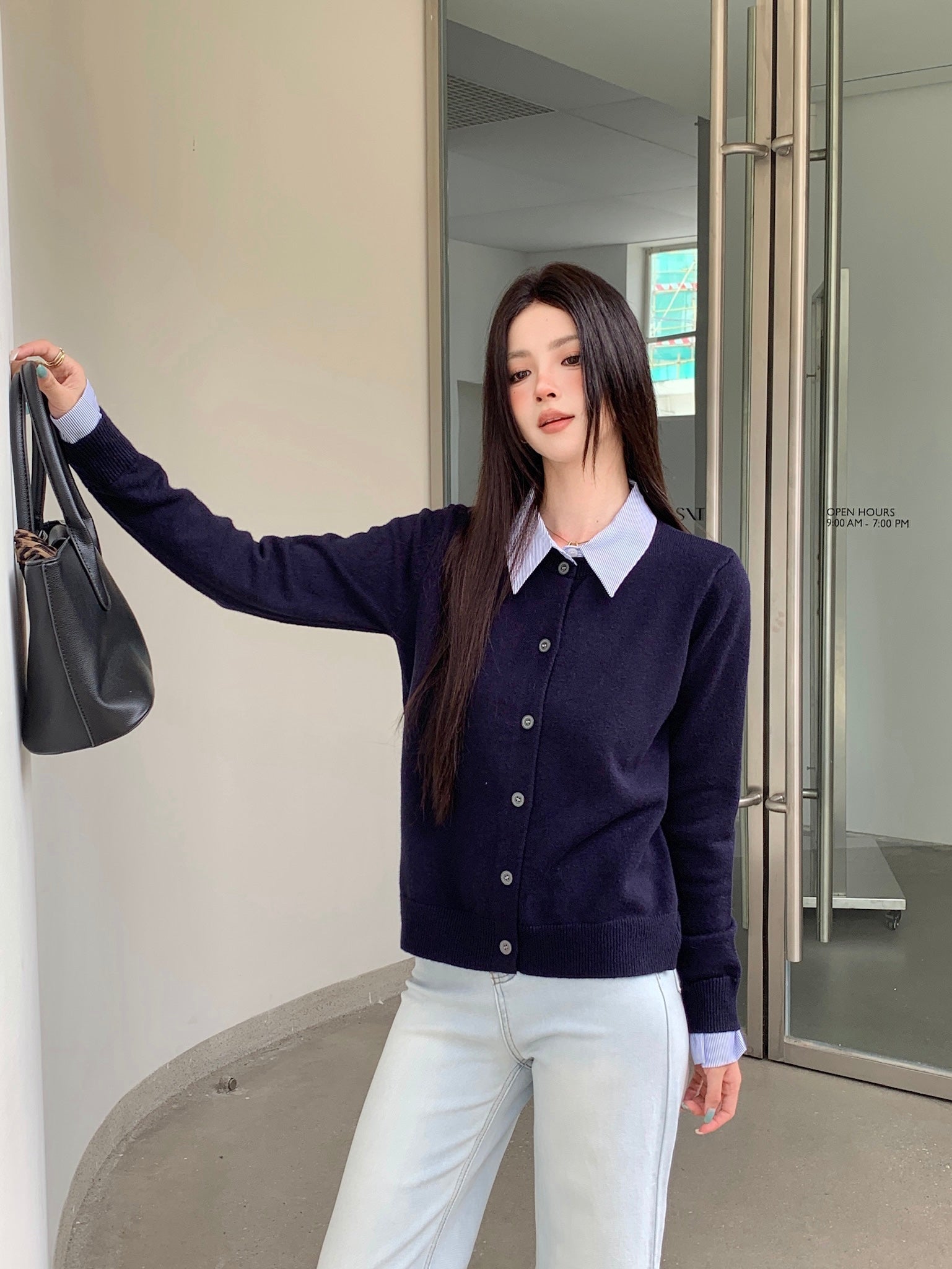 Yuttami Mock Layered Cardigan