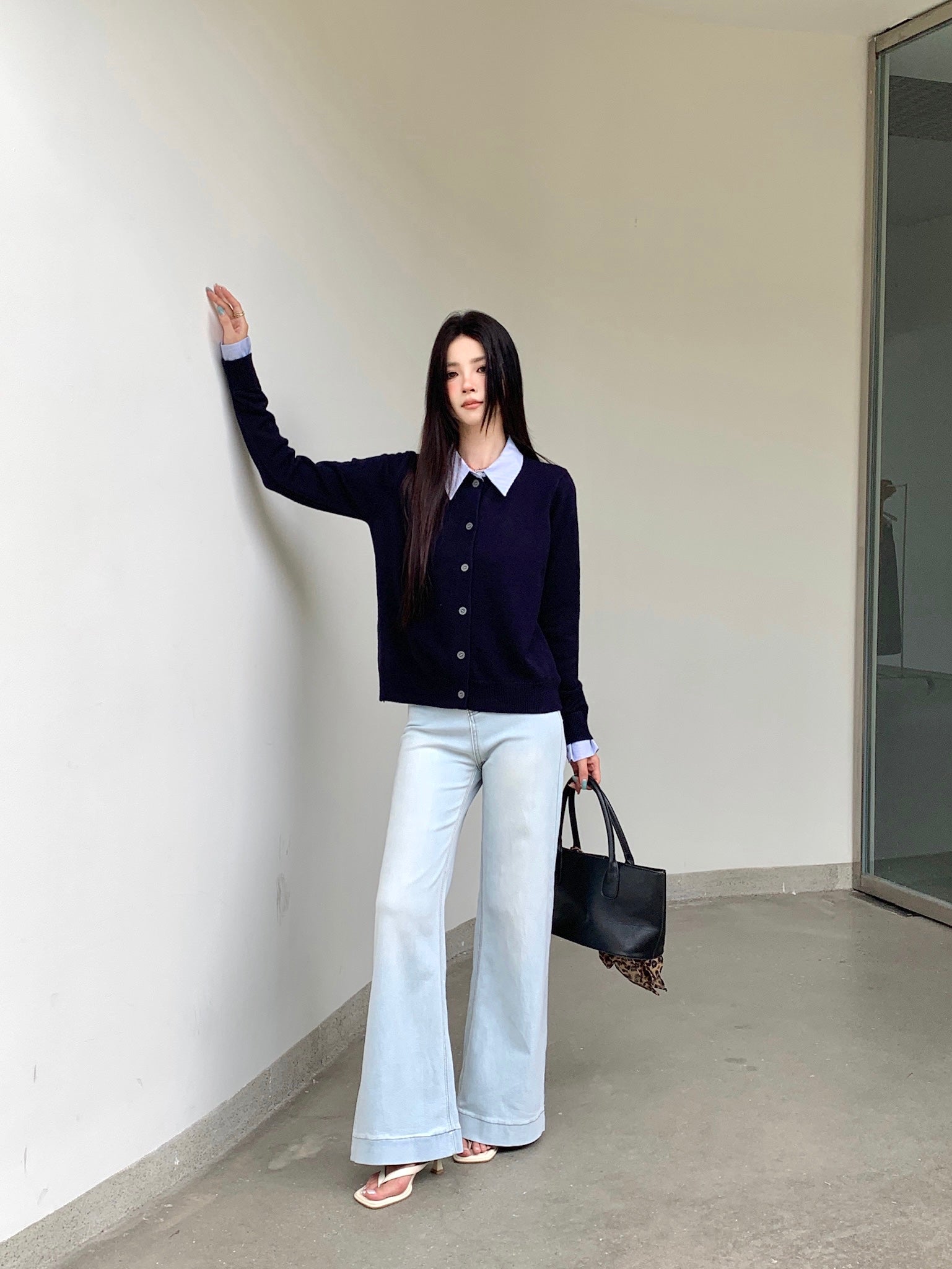 Yuttami Mock Layered Cardigan