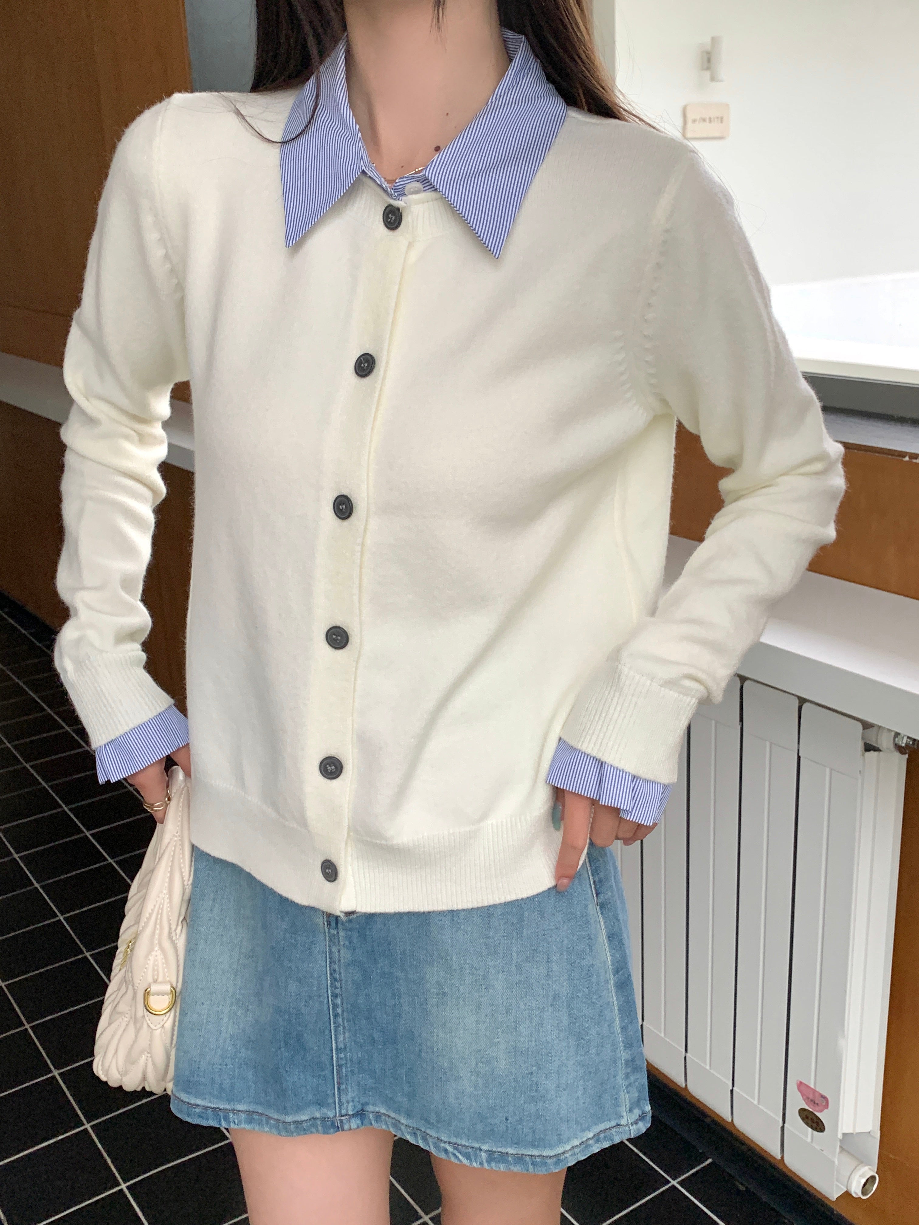 Yuttami Mock Layered Cardigan