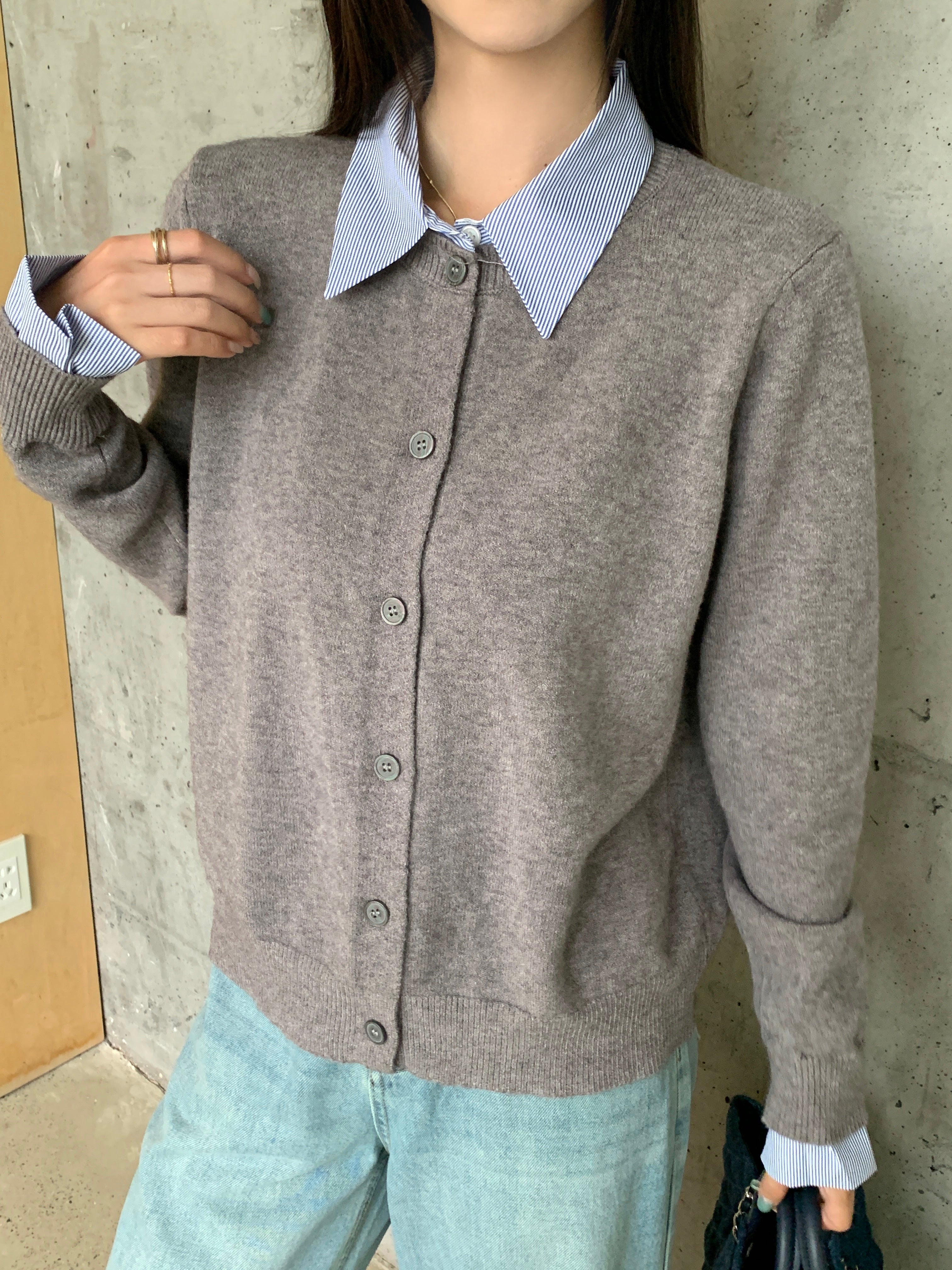 Yuttami Mock Layered Cardigan
