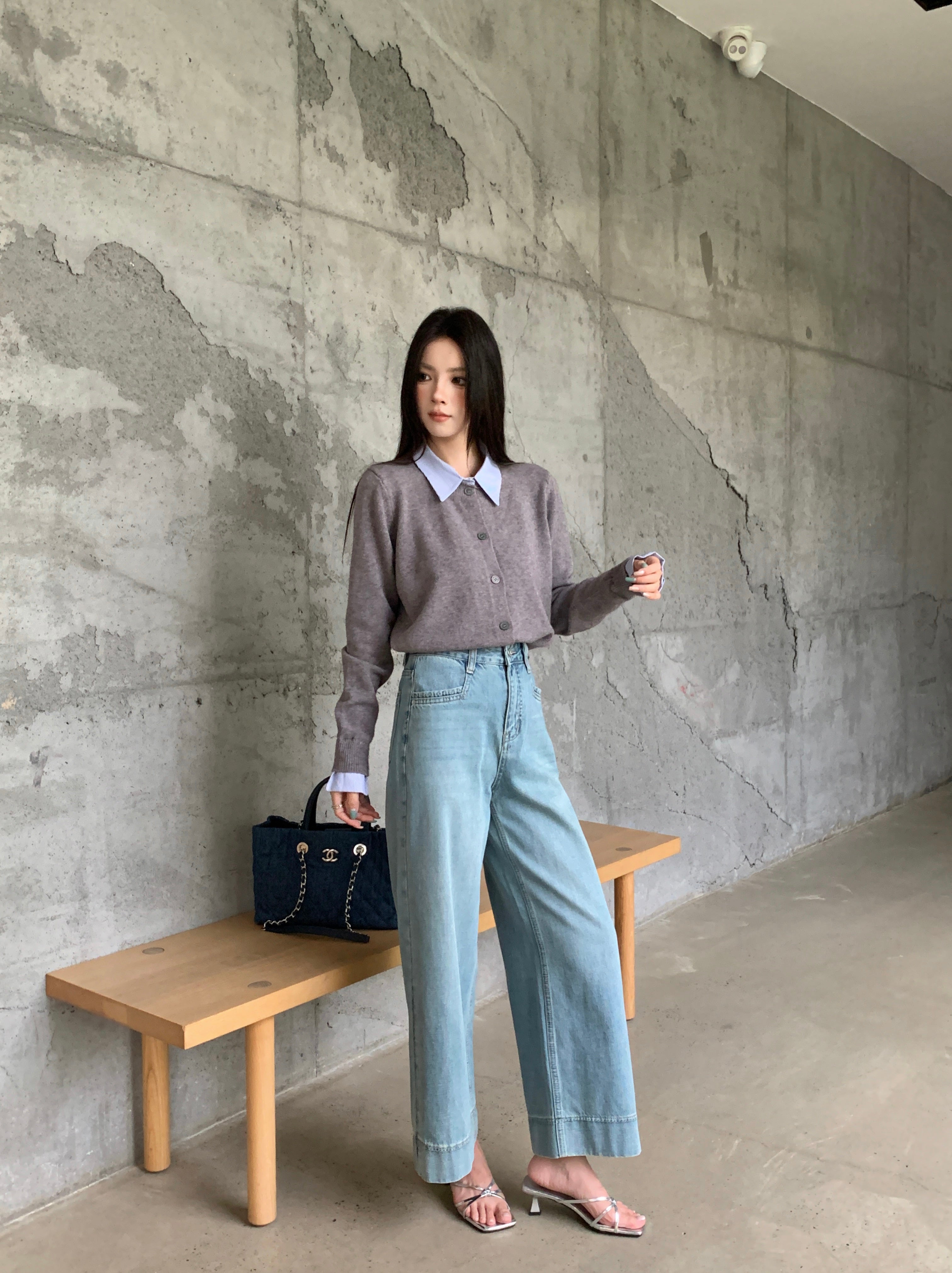 Yuttami Mock Layered Cardigan