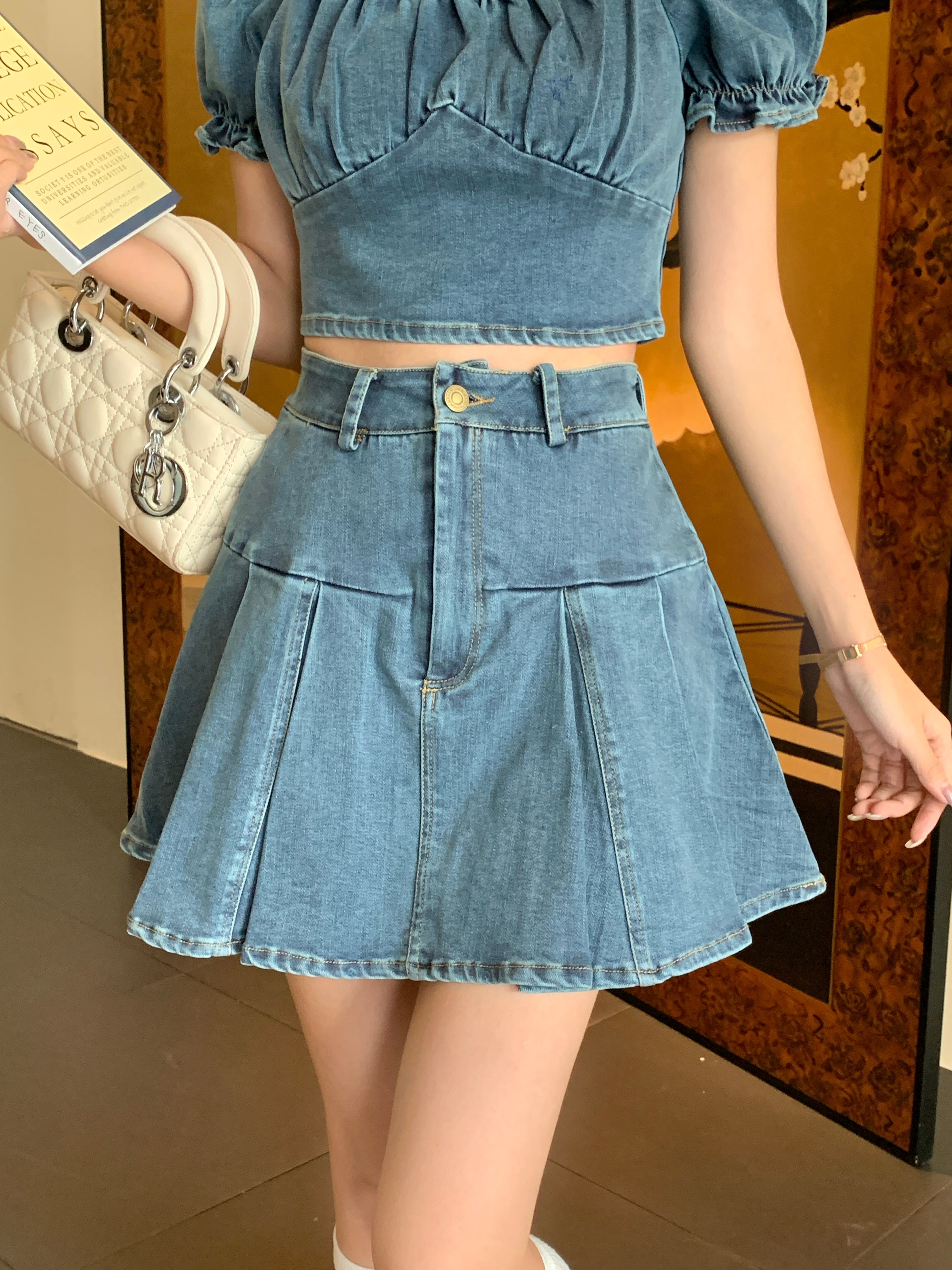 Taeri Denim Skirt