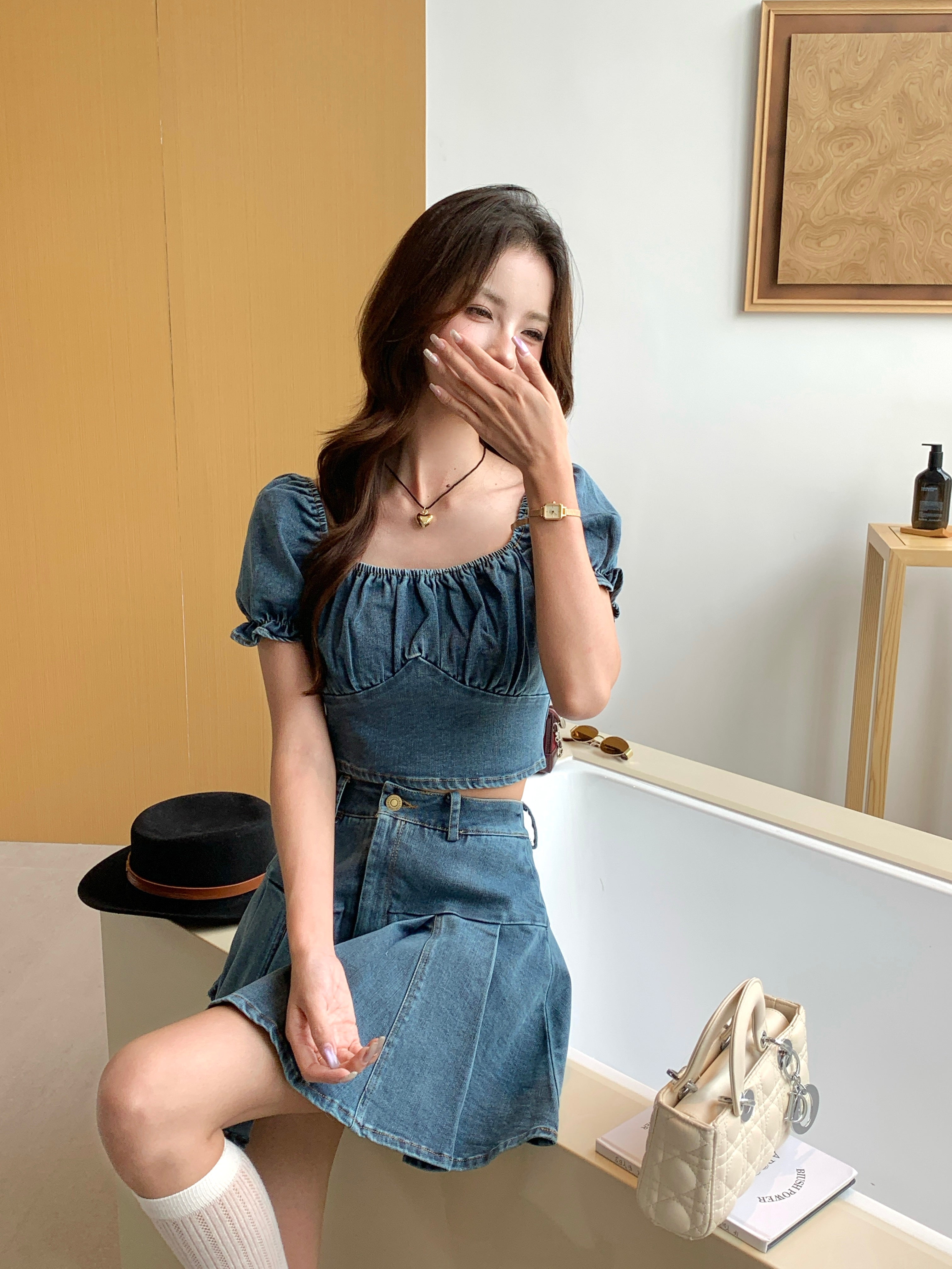 Taeri Denim Top