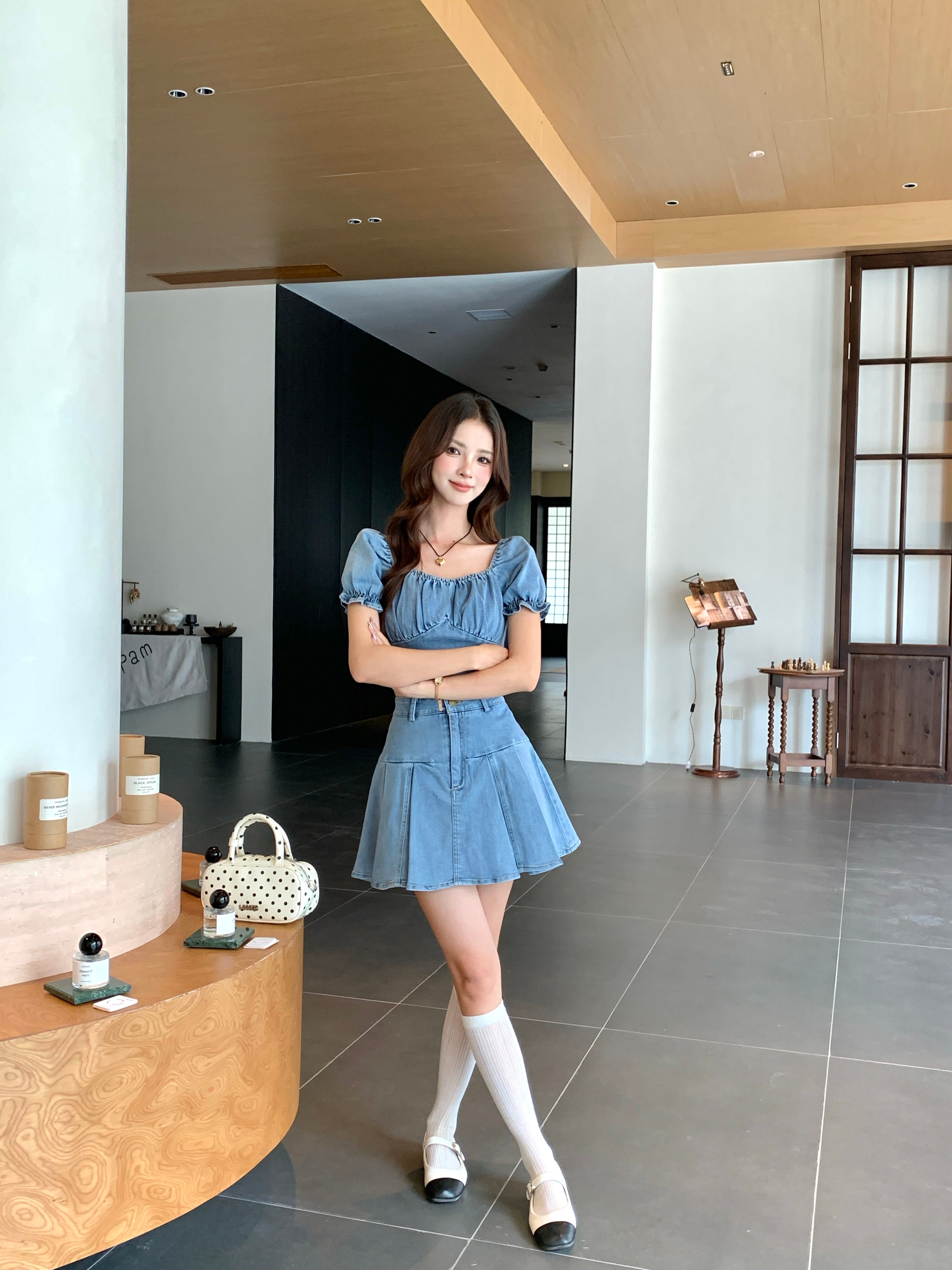 Taeri Denim Skirt