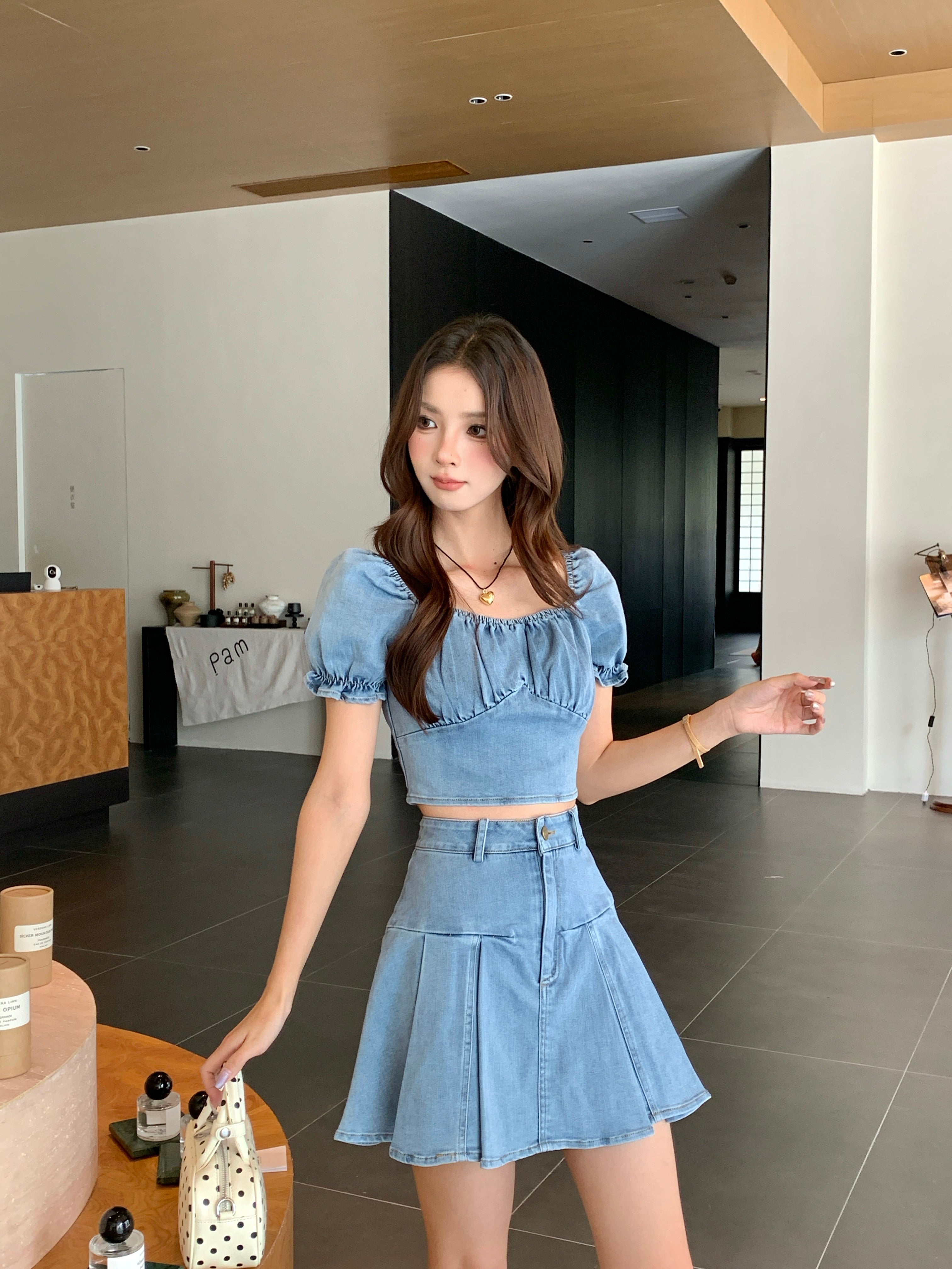 Taeri Denim Skirt