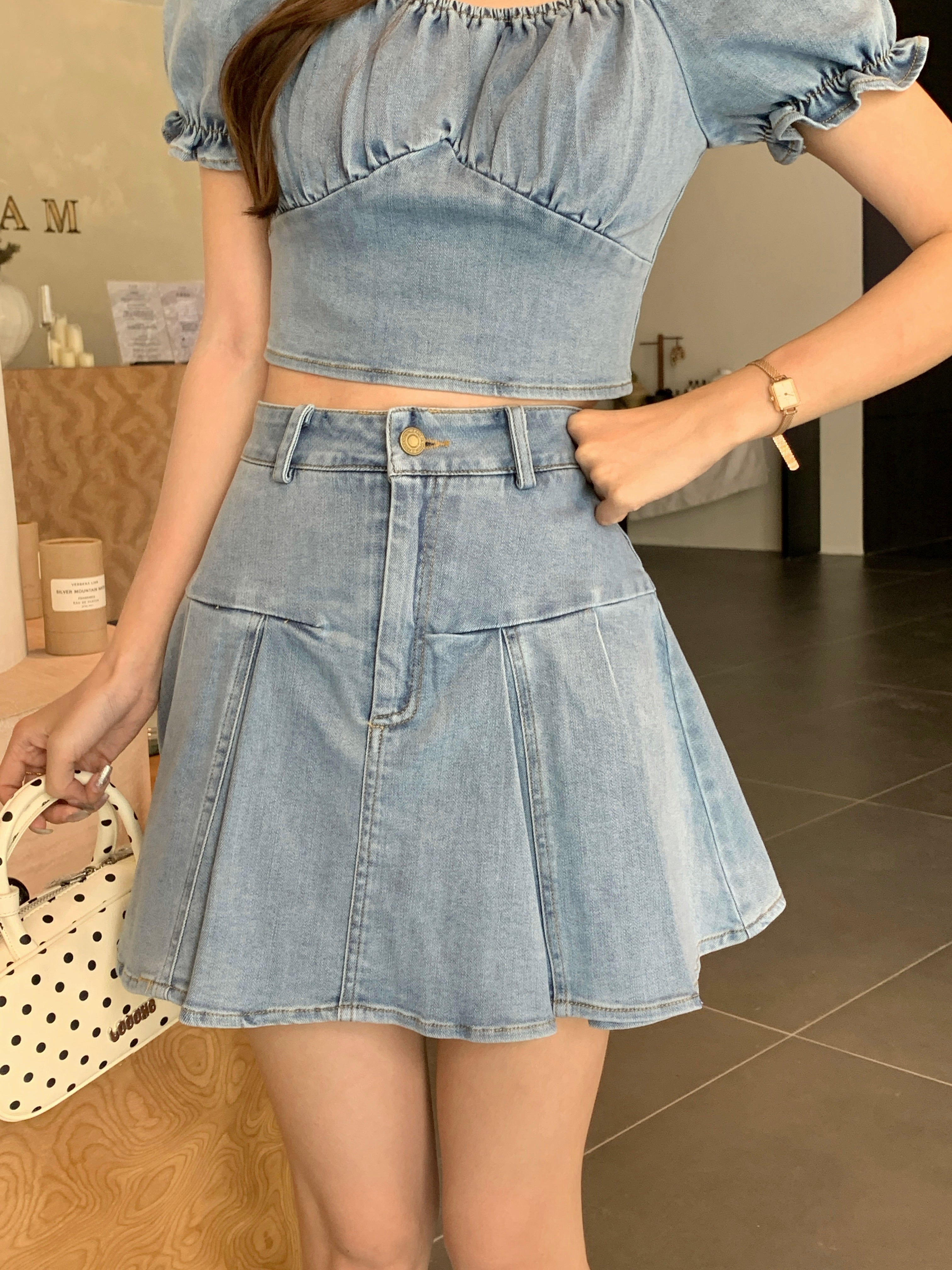 Taeri Denim Skirt