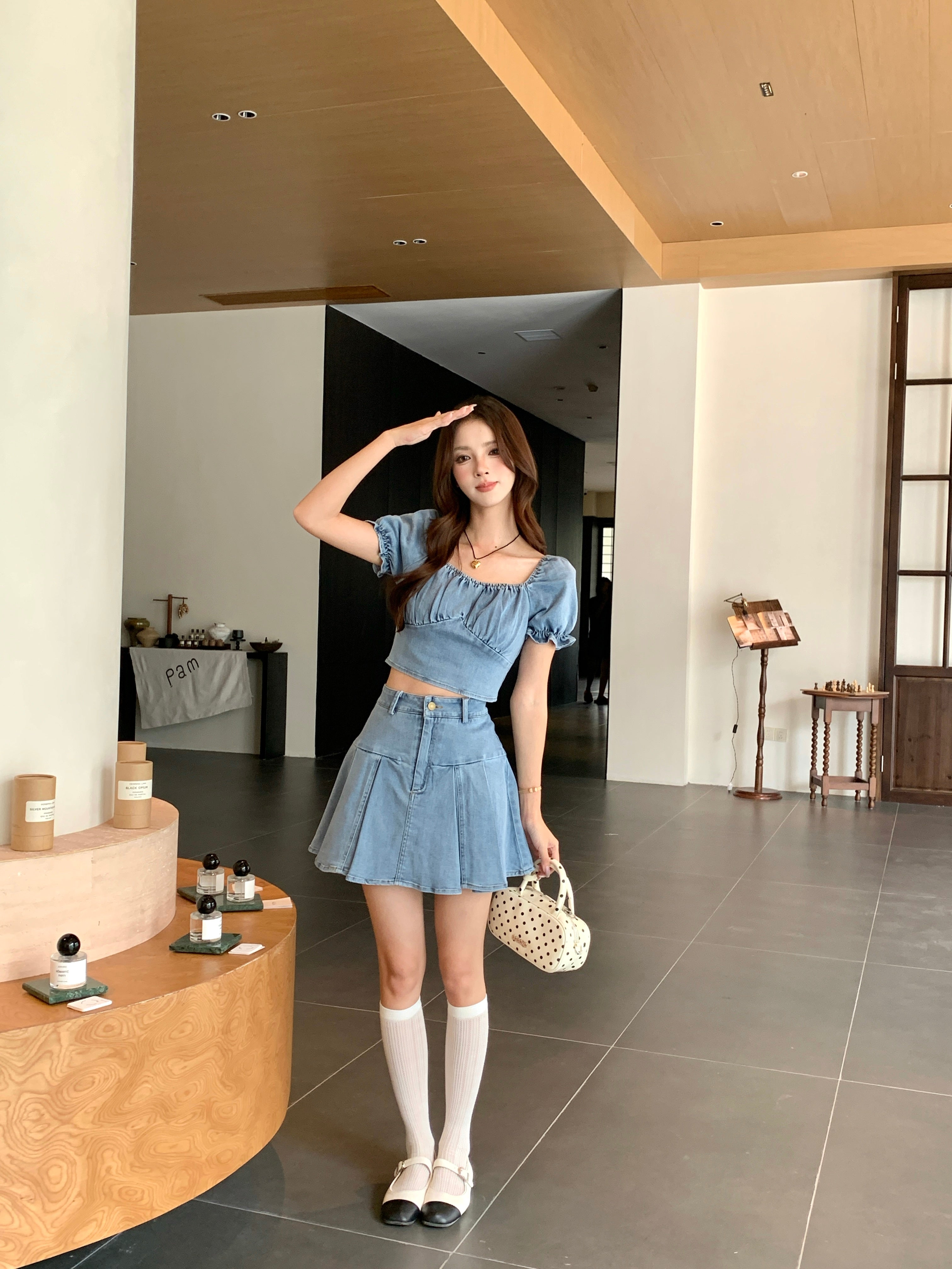 Taeri Denim Skirt