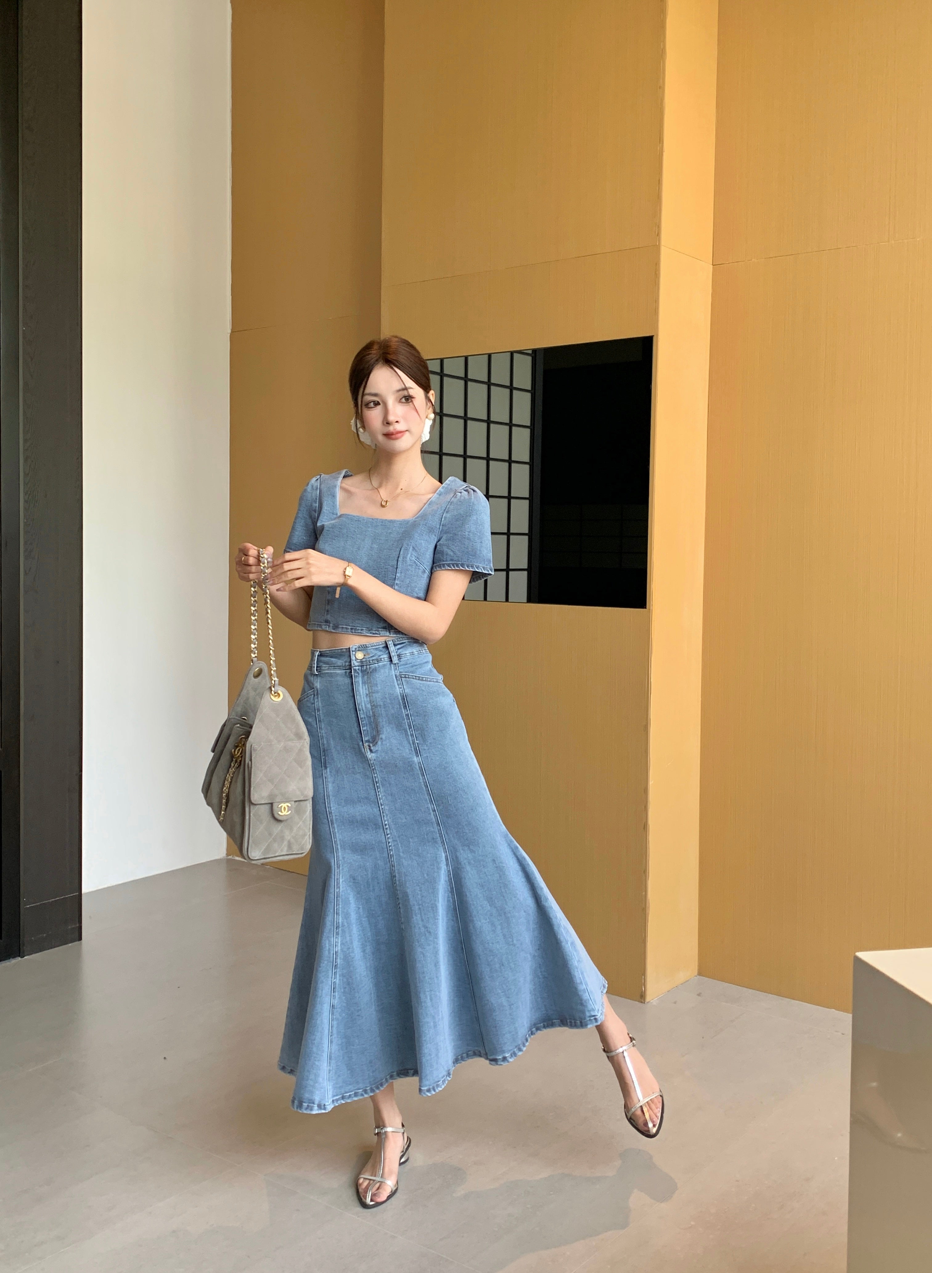 Seori Denim Top (Defect)