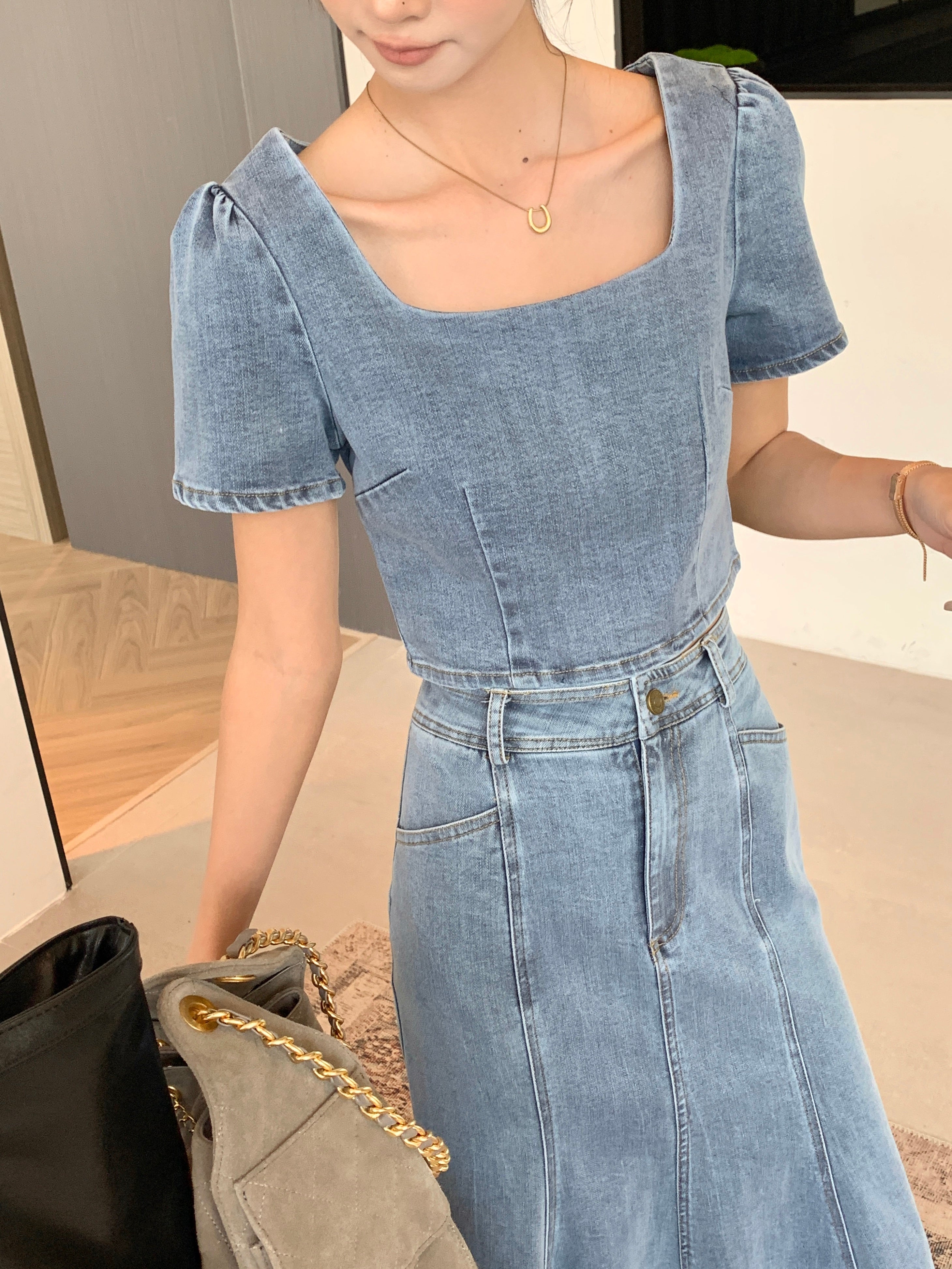 Seori Denim Top (Defect)