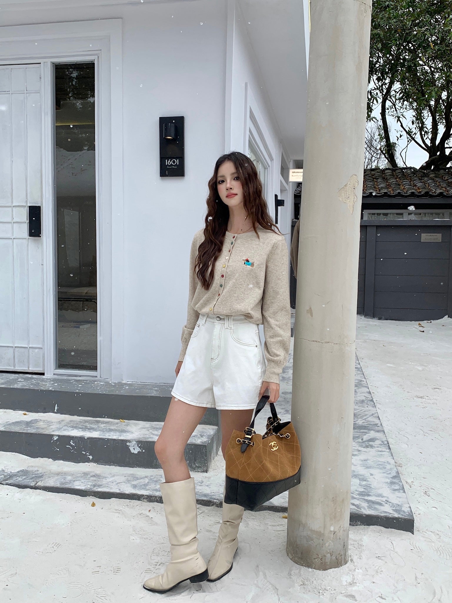 Marine Denim Shorts