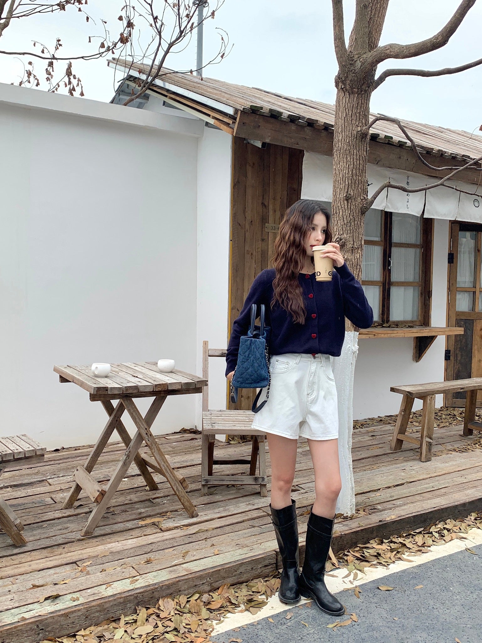 Marine Denim Shorts
